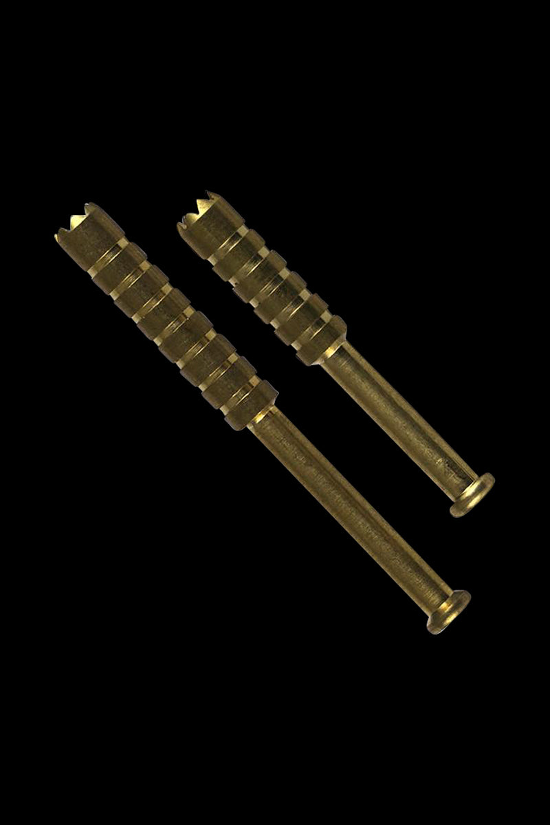 Digger One Hitter Pipe - Shiny Brass Bat
