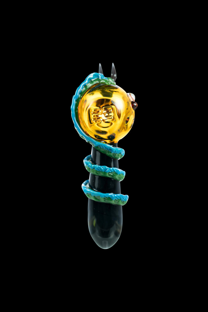 Empire Glassworks Enchanting Dragon Sphere Small Spoon Pipe