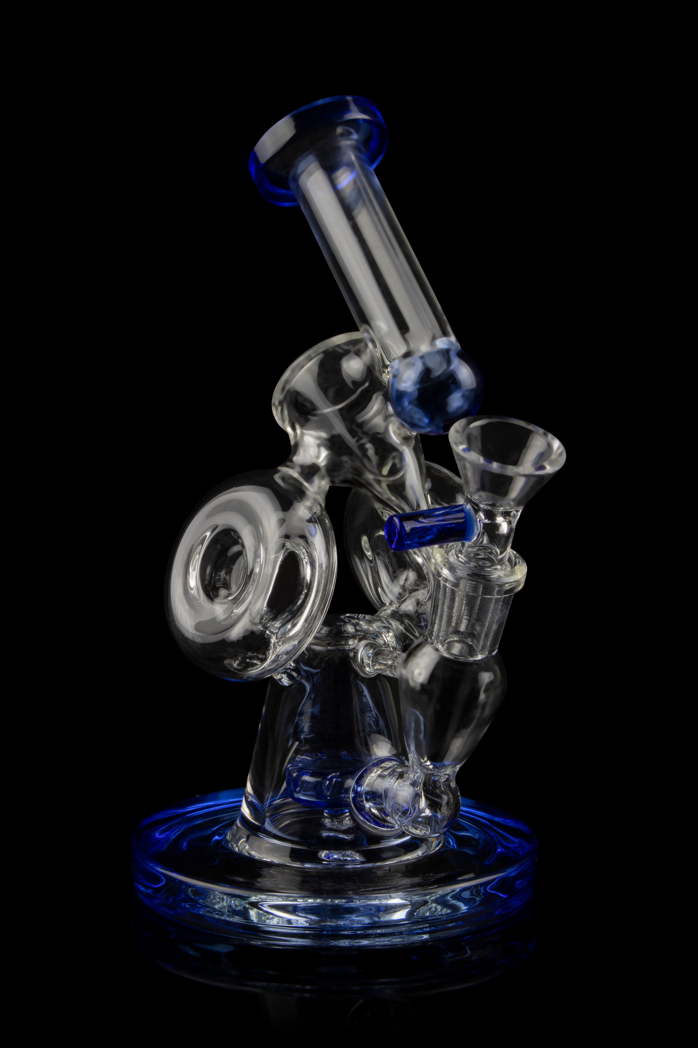 Valiant Hourglass Base Bent Neck Water Pipe - Stylish Smoking Companion