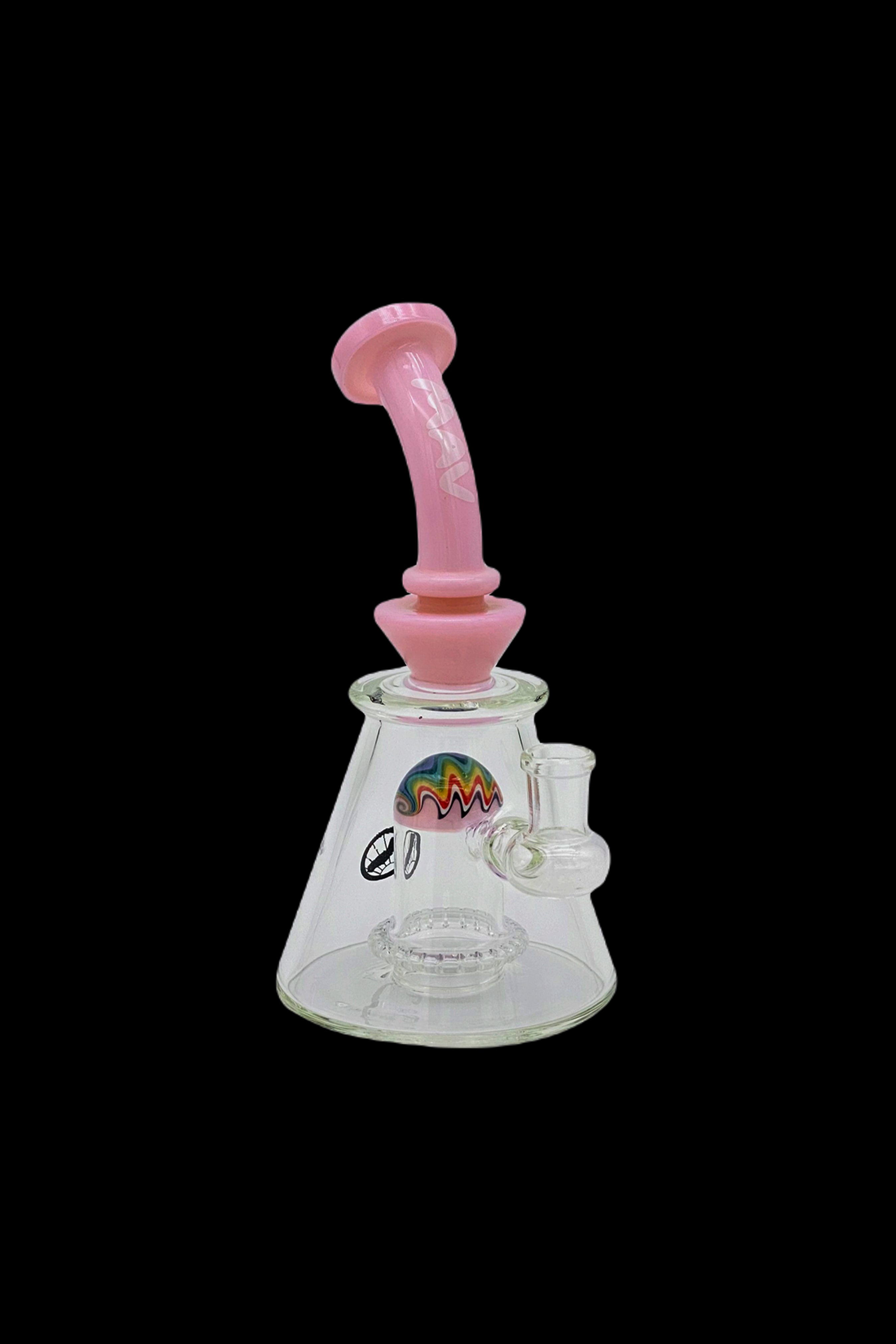 MAV Glass Reversal UFO Bent Neck Pyramid Water Pipe - A Stunning Smoking Essential