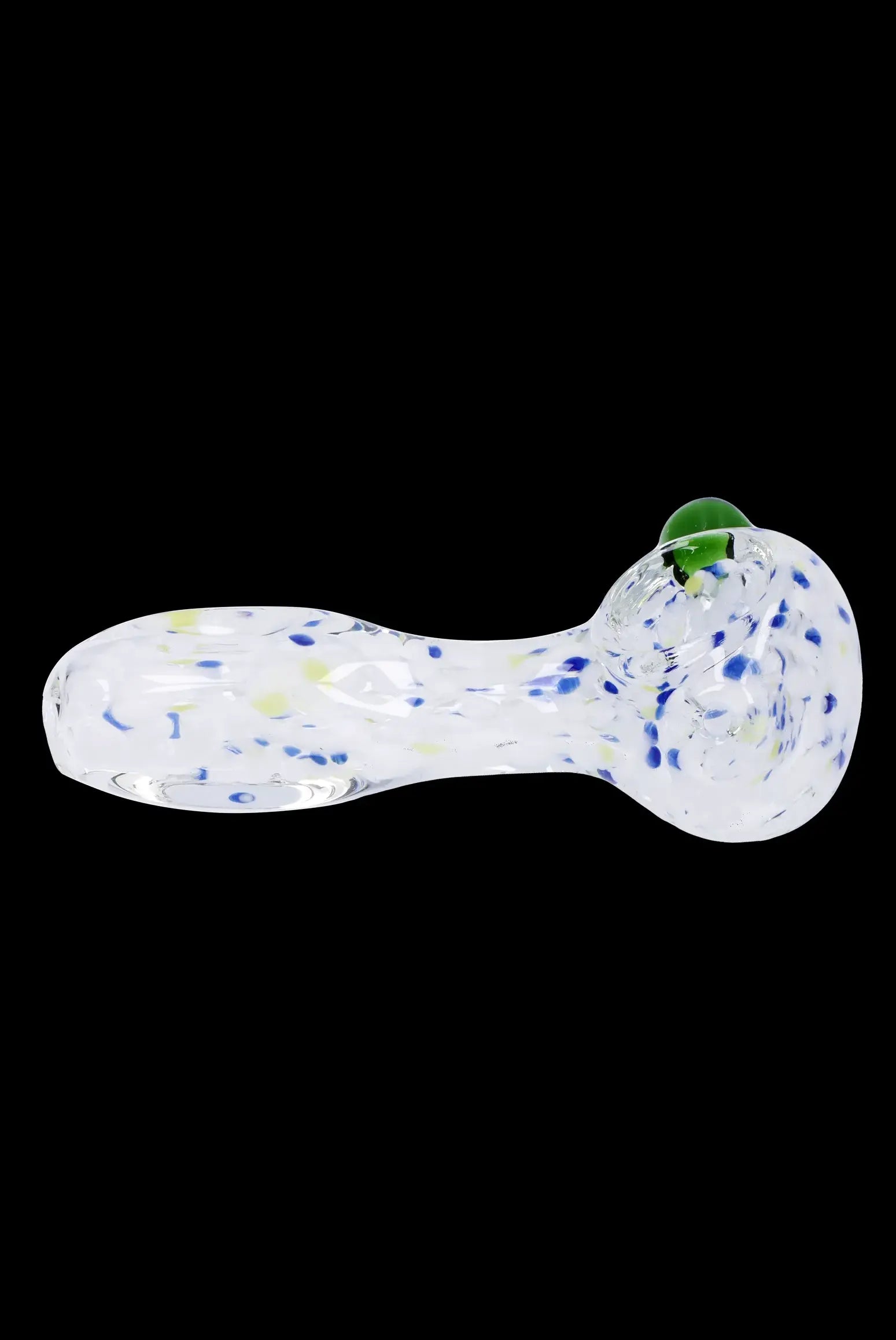 3.5-Inch Frit Glass Pipe with Unique Square Mouthpiece