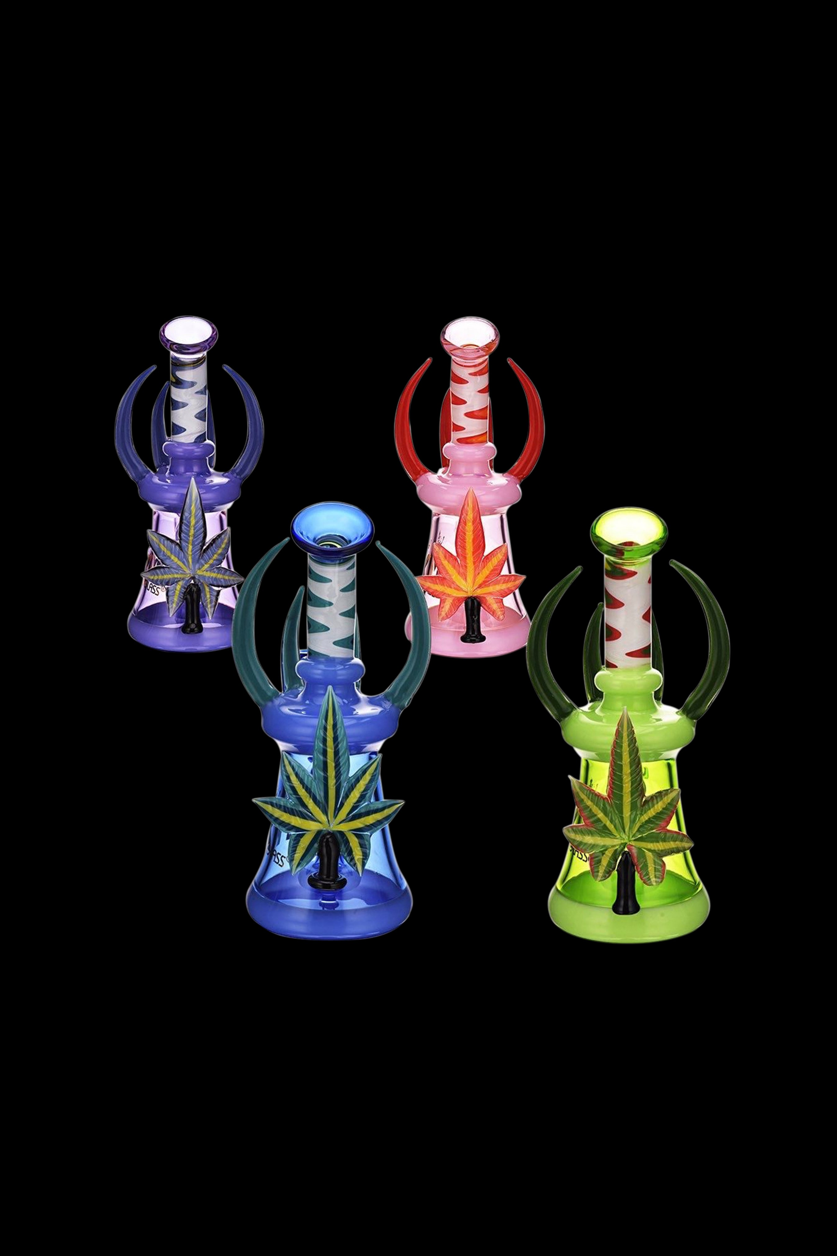 MK100 Glass Bloom Water Pipe - A Stunning Smoking Artifact