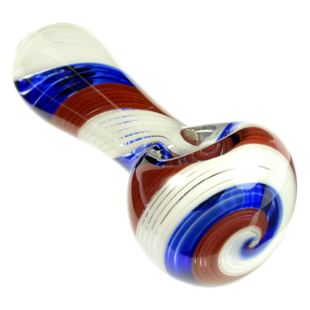 Patriotic Glassheads Inside-Out Spoon Pipe