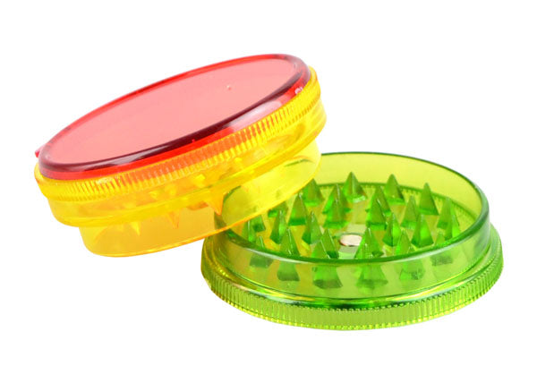 12-Pack Plastic Rasta 3-Piece Grinders - Unbeatable Value!