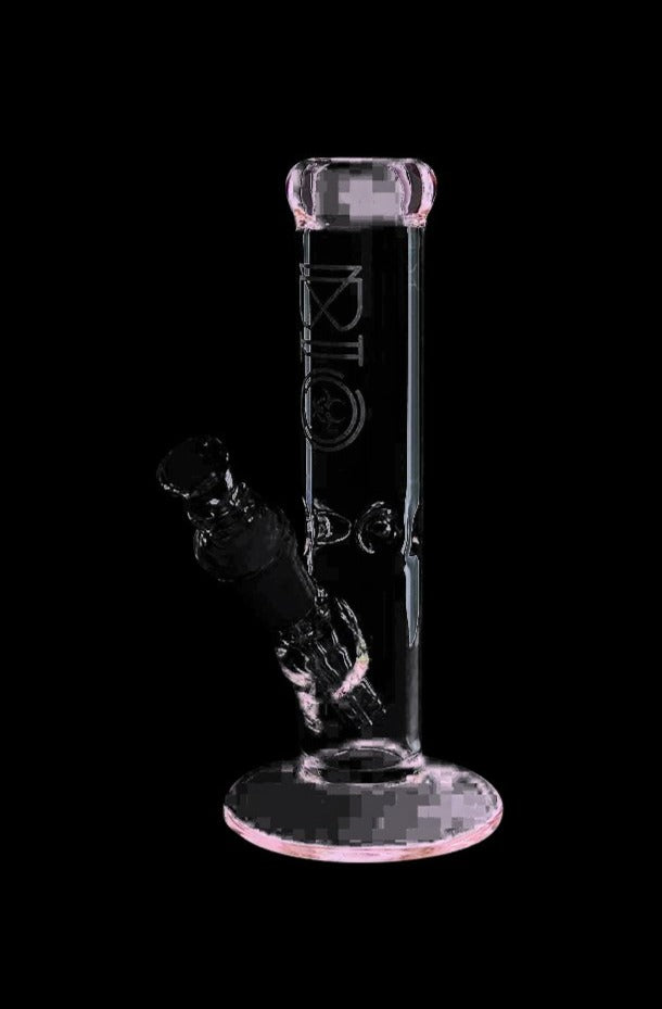 Bio Hazard Glass Straight Ice Bong with Stunning Color Accents