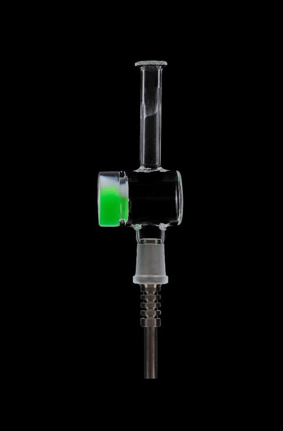Premium Glass Nectar Collector with Silicone Reclaim Catcher - No More Wasted Concentrates!