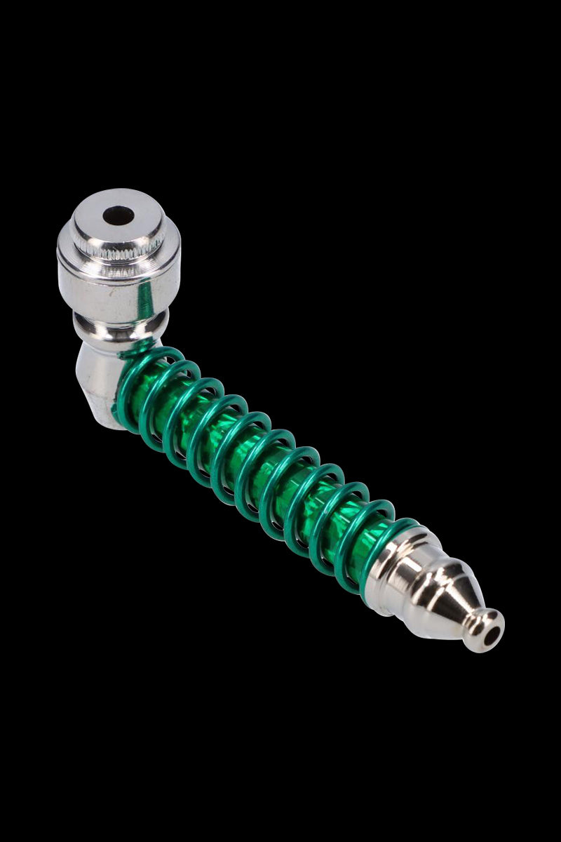 Indestructible Colored Spiral Metal Hand Pipe