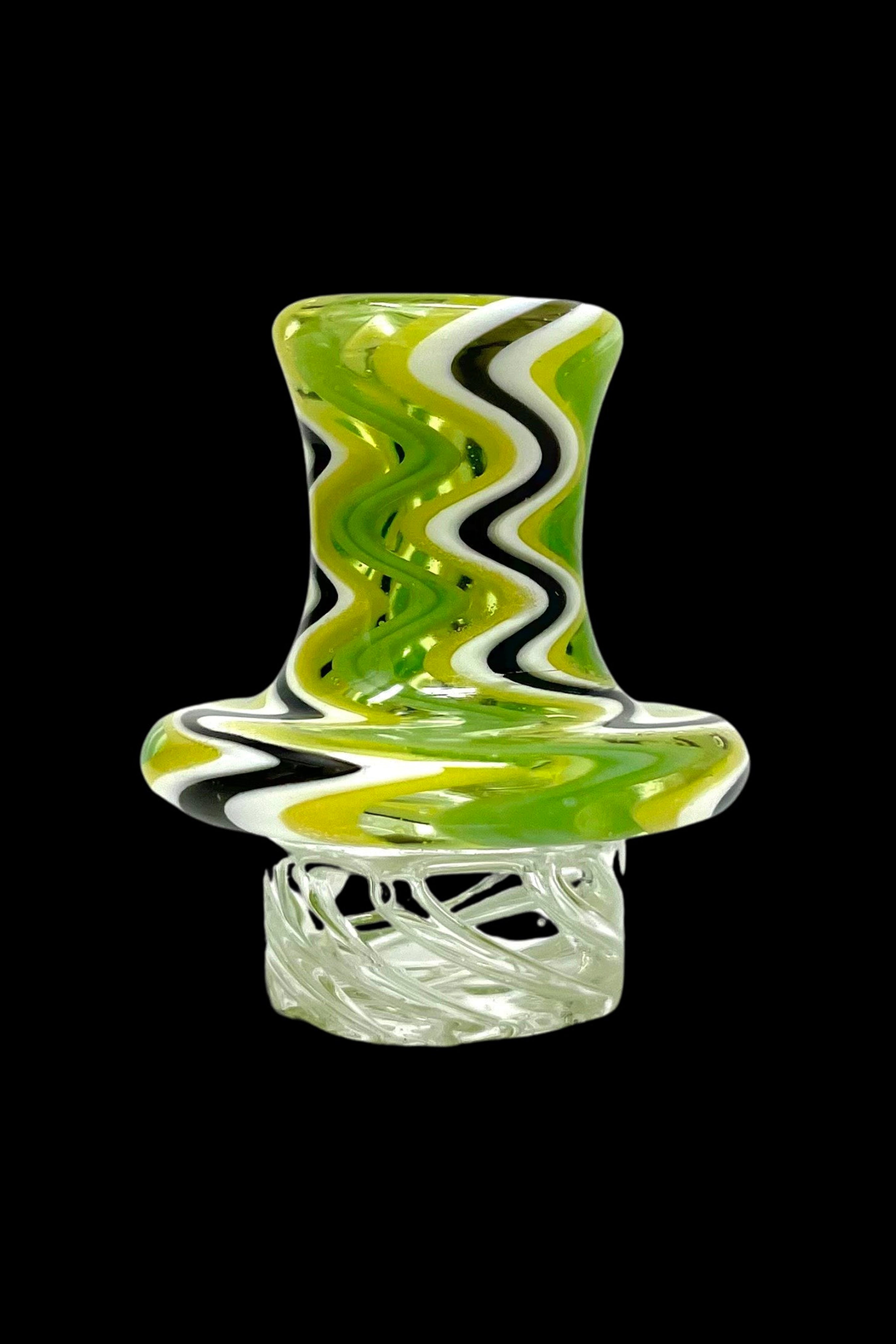 AFM Glass Turbo Reversal Glass Spinner Carb Cap with 2 Pearls - Elevate Your Dabbing!
