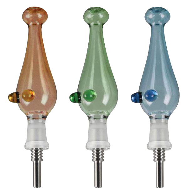 Awesome Portable Glass Dab Straw with Titanium Tip