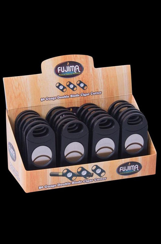 Fujima 80 Gauge Double Blade Cigar Cutter - 24 Pack