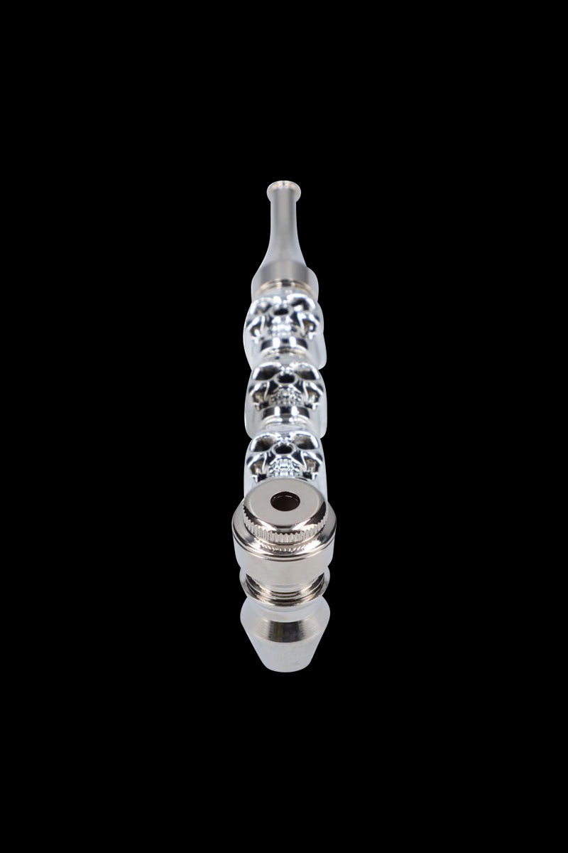 Cool Metal Hand Pipe with Stunning Skull Stem