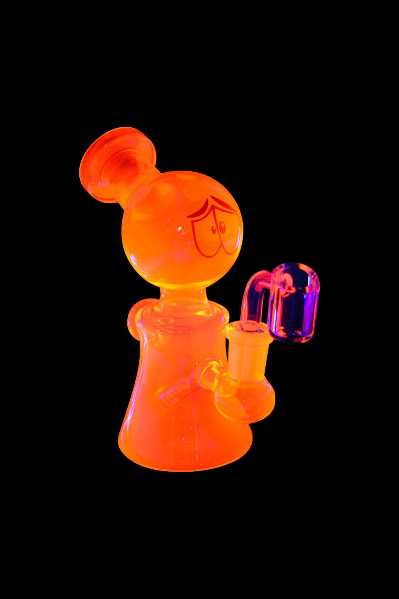 Whimsical Glass Eyes Oil Rig Water Pipe