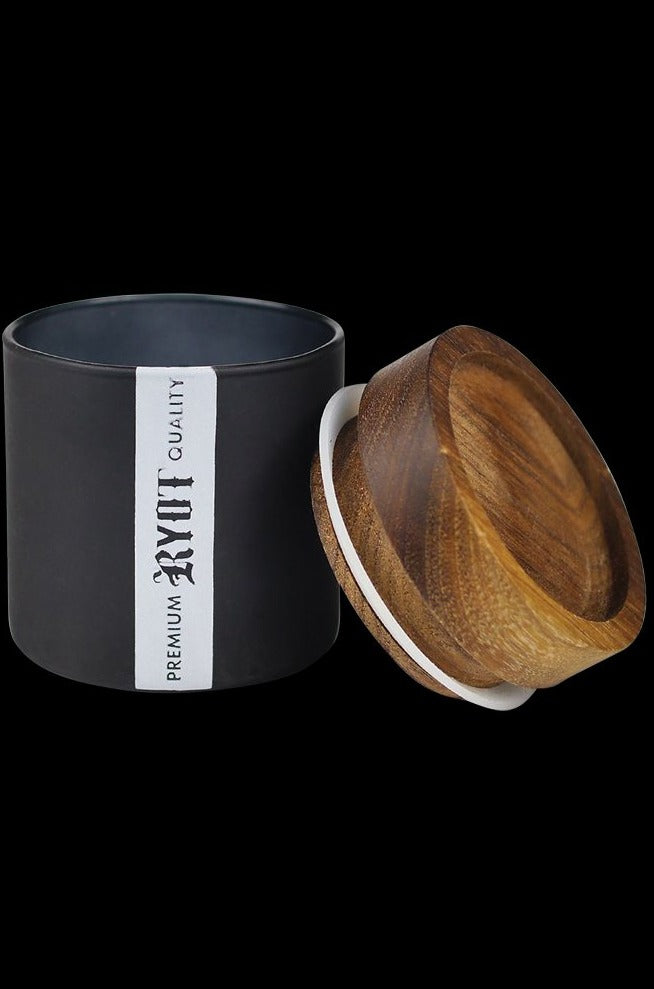 Stylish Black Glass Storage Jar