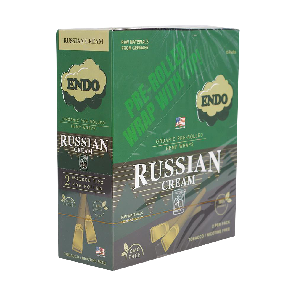 Endo Premium Pre-Rolled Hemp Wraps - 15 Pack Bundle