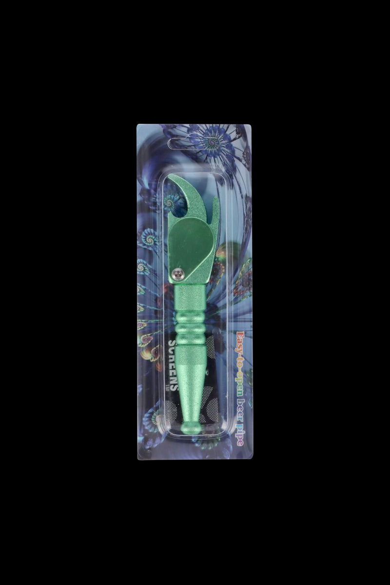 Incredible Metal Hand Pipe with Swivel Lid and Bottle Opener