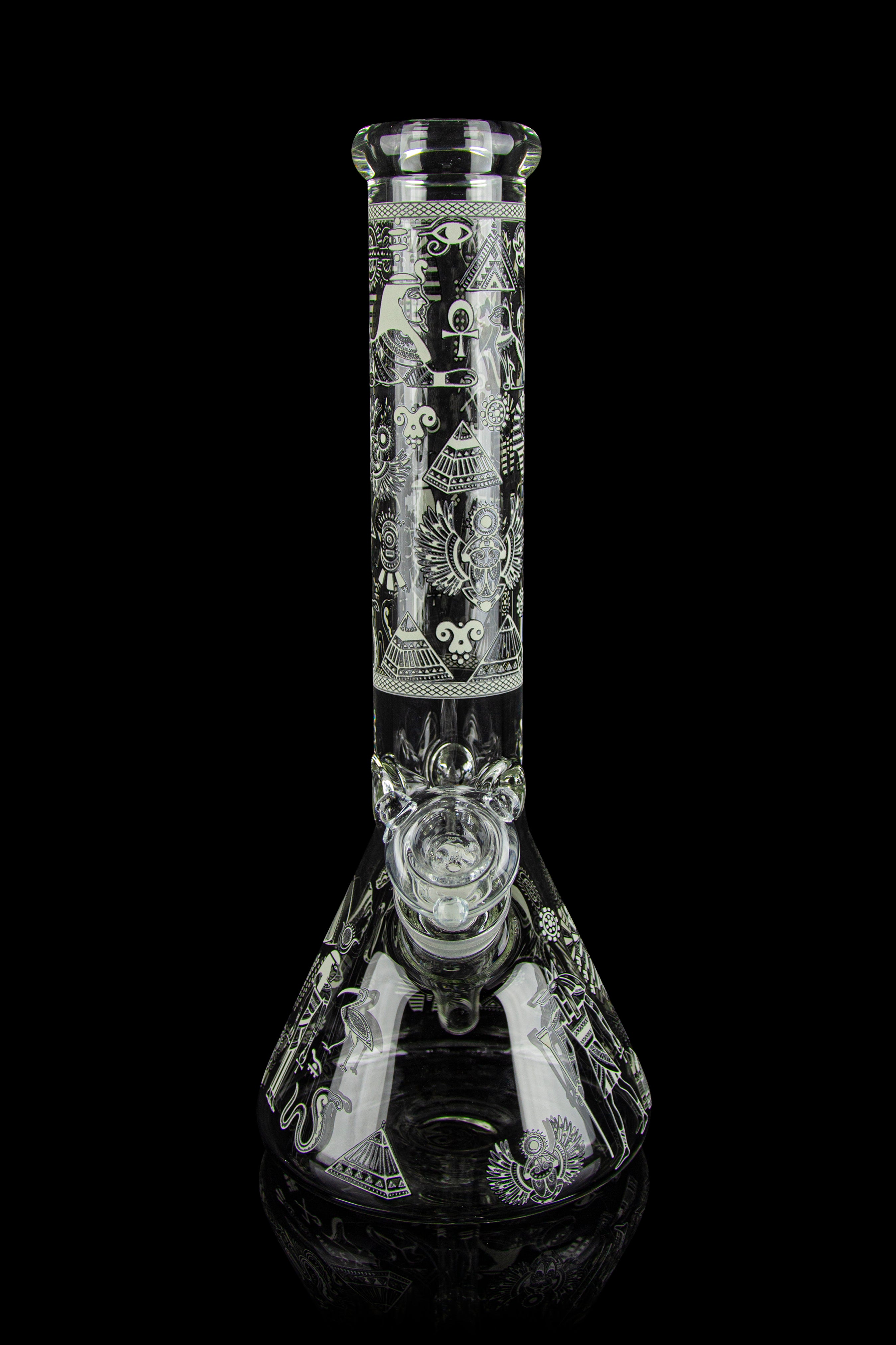 BONGS USA Glowing Egyptian Deities Ice Bong - Light Up Your Nights!