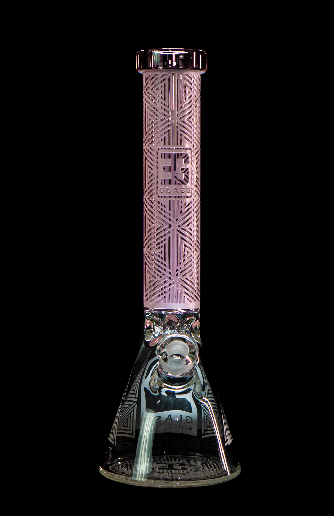 EG Glass Diamond Triangle Water Pipe - A Stunning Daily Smoking Companion