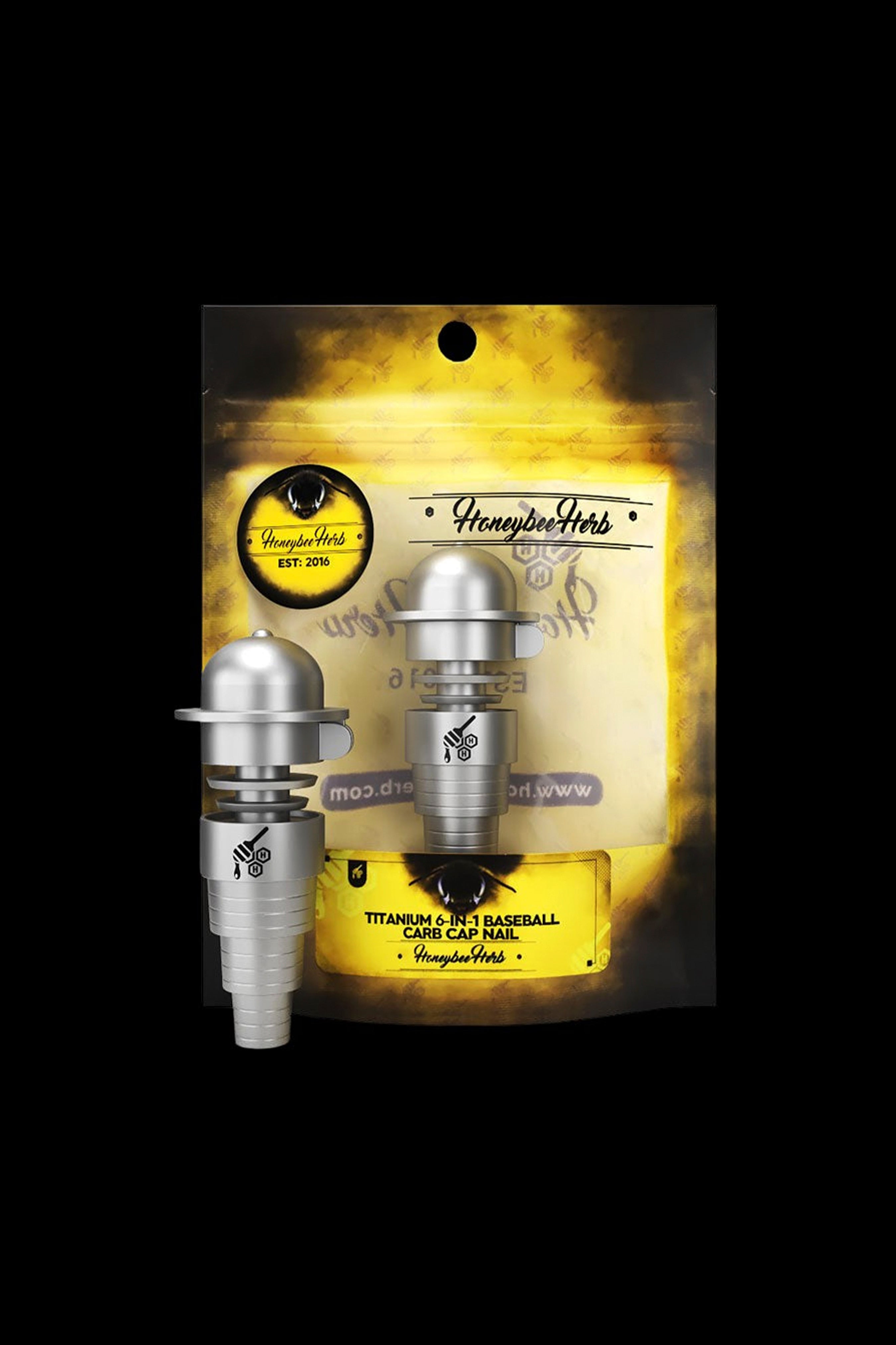Honeybee Herb Titanium 6-In-1 Baseball Carb Cap Dab Nail - The Ultimate Dabbing Essential