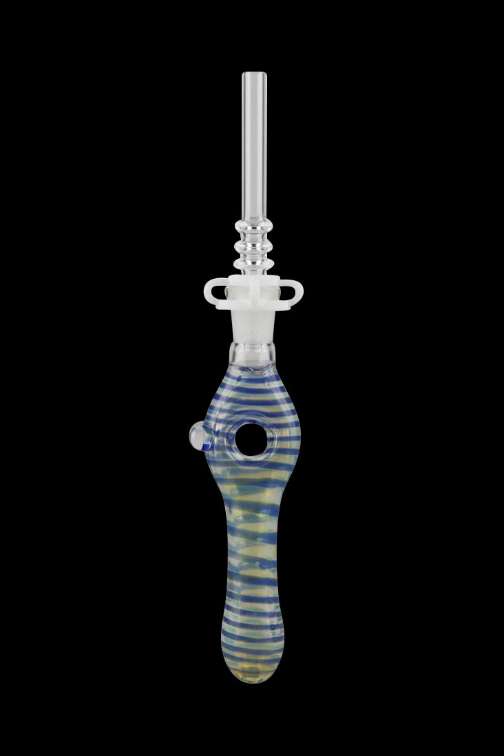 Vibrant Glass Donut Dab Straw Nectar Collector