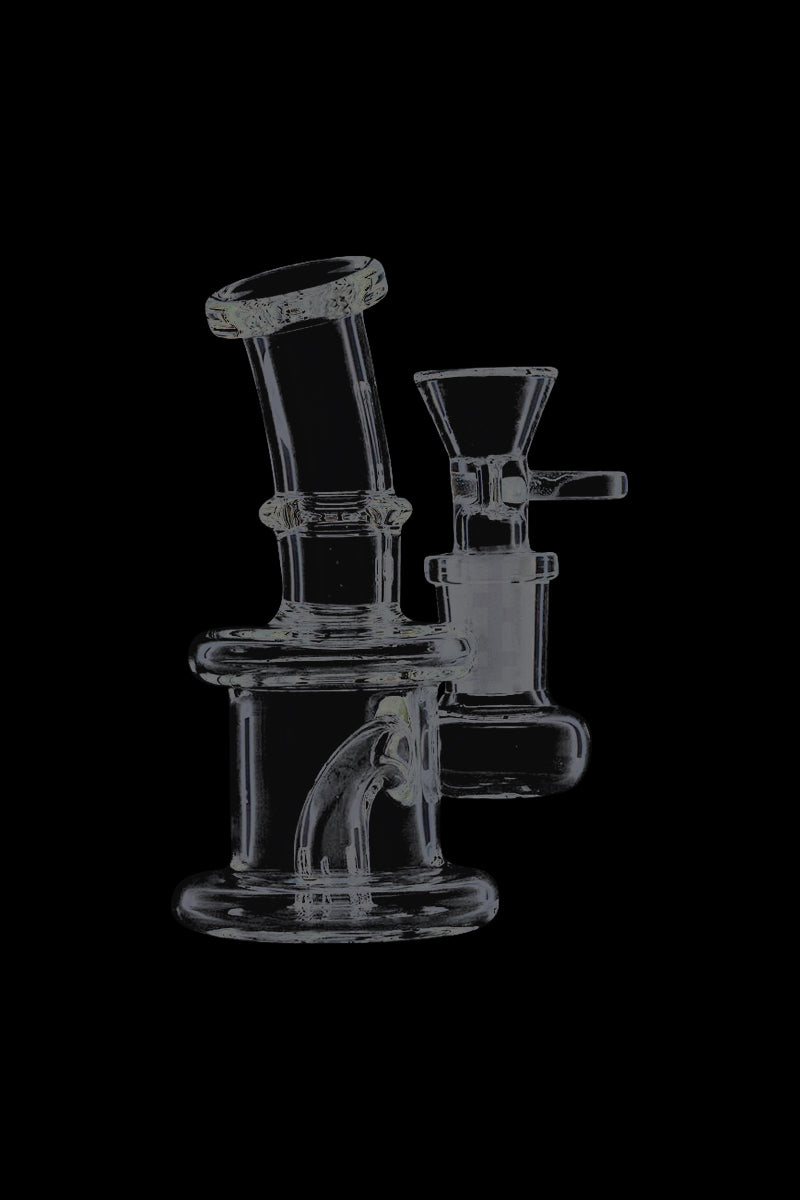 Stylish 4-Inch Glass Bubbler with Inline Perc