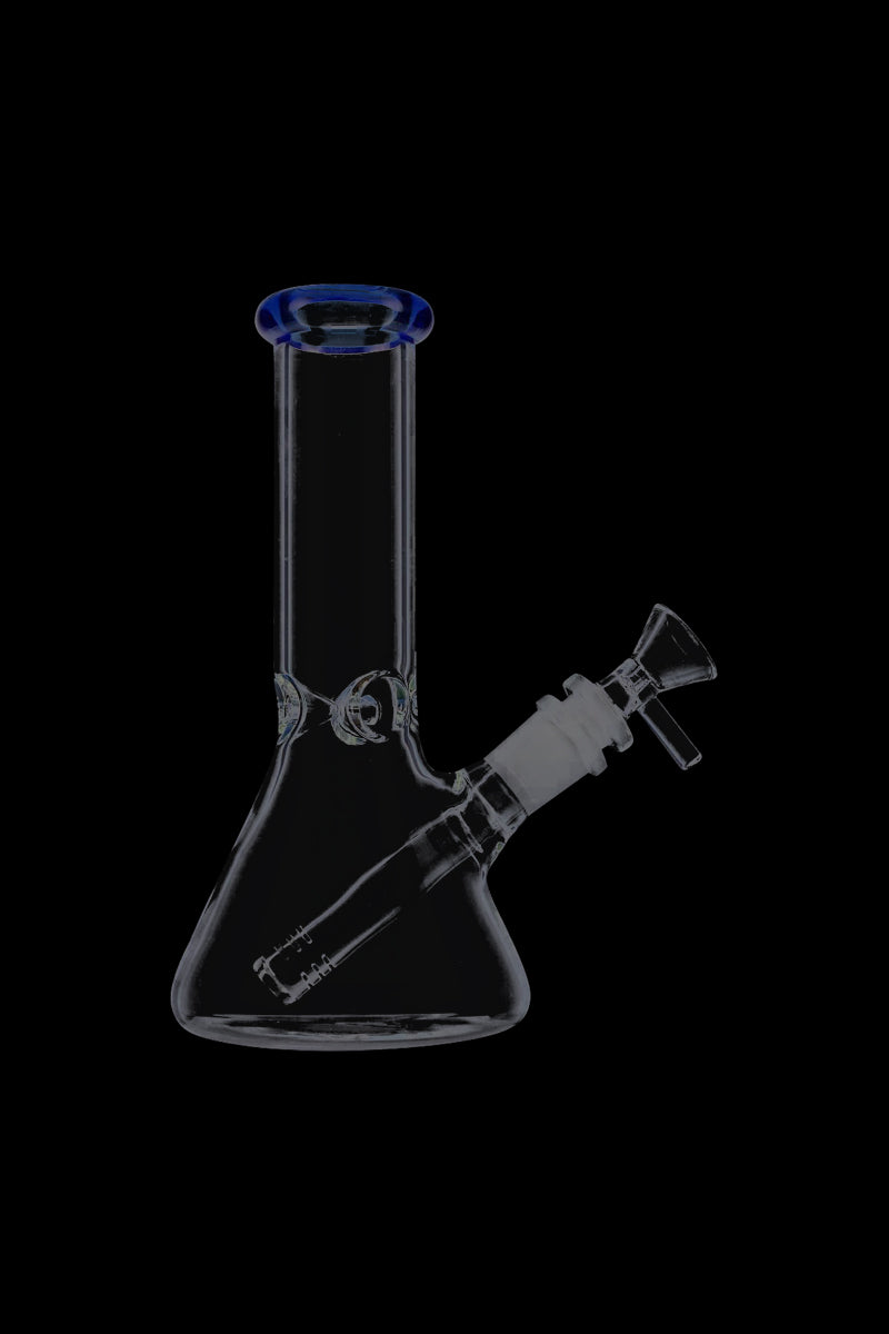 Exquisite Glass Beaker Base Ice Bong with Vibrant Colored Mouthpiece