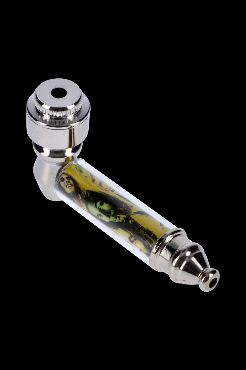Indestructible Rasta-Themed Metal Hand Pipe