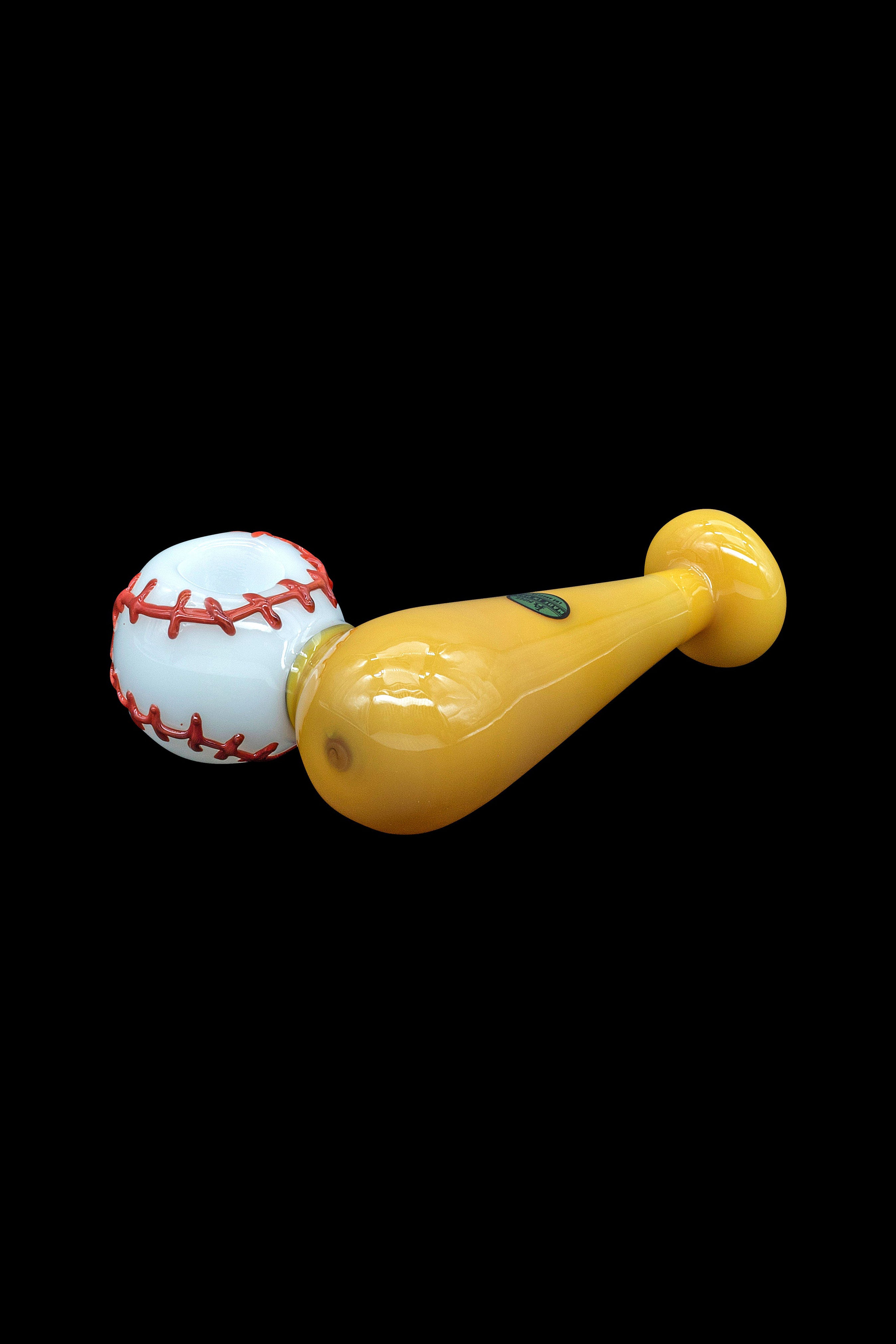 LA Pipes 420 Stretch Bat & Baseball Glass Pipe - A Must - Have for Cannabis Enthusiasts!