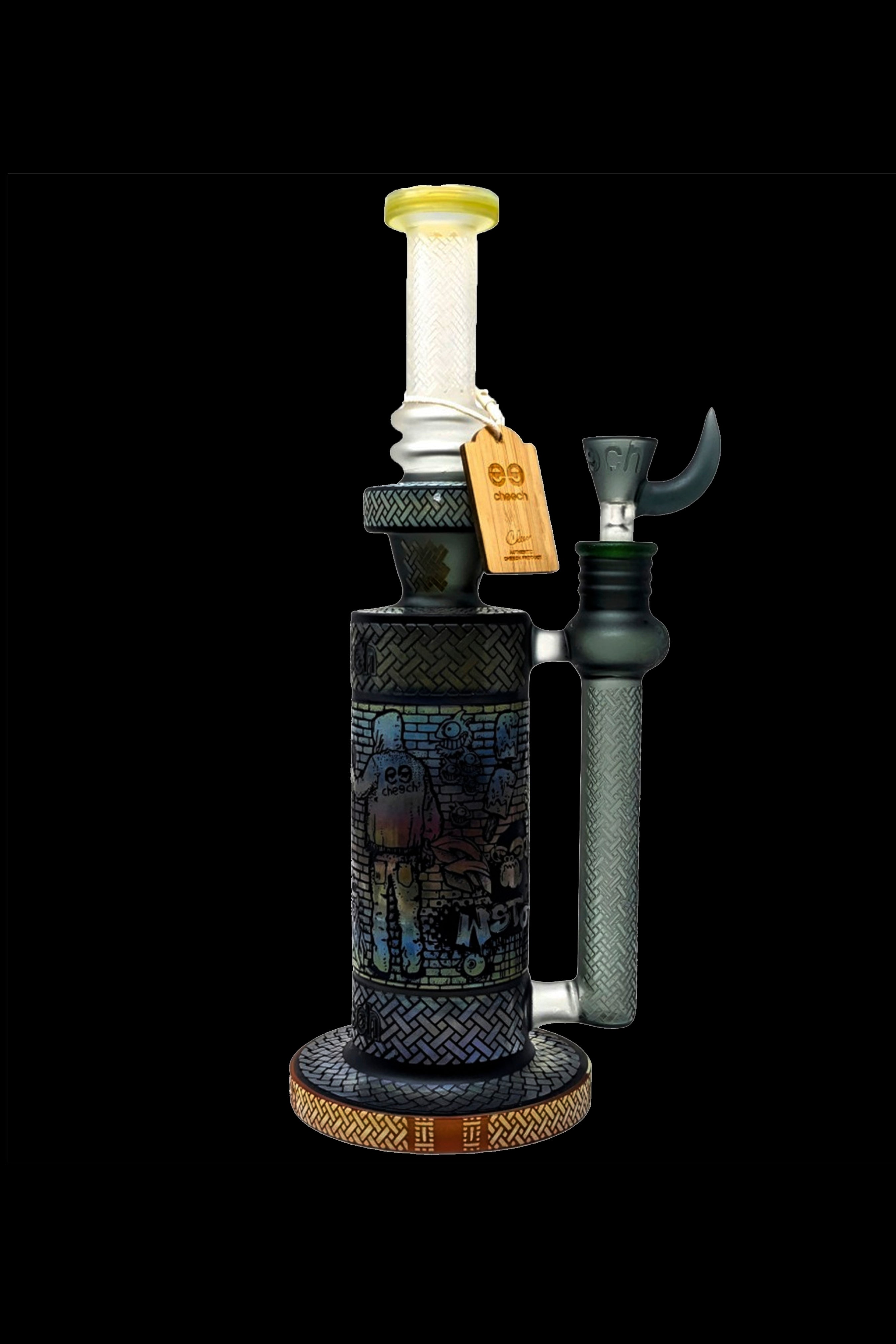 Cheech Glass Spray and Pray Graffiti Water Pipe Set with Ash Catcher
