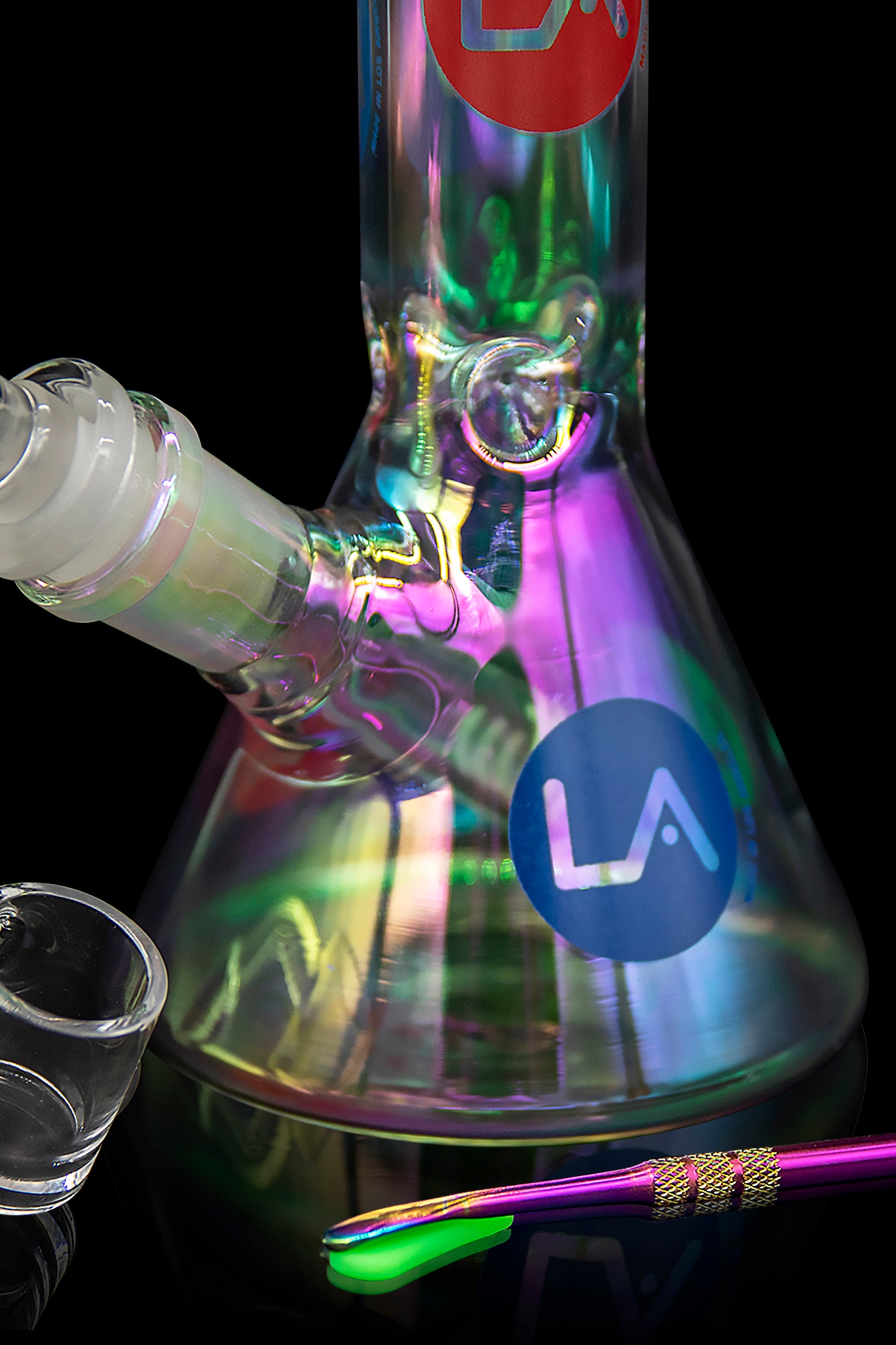 LA Pipes Limited Edition 8-Piece Iridescent Disco Beaker Set: A Groovy Retro Delight