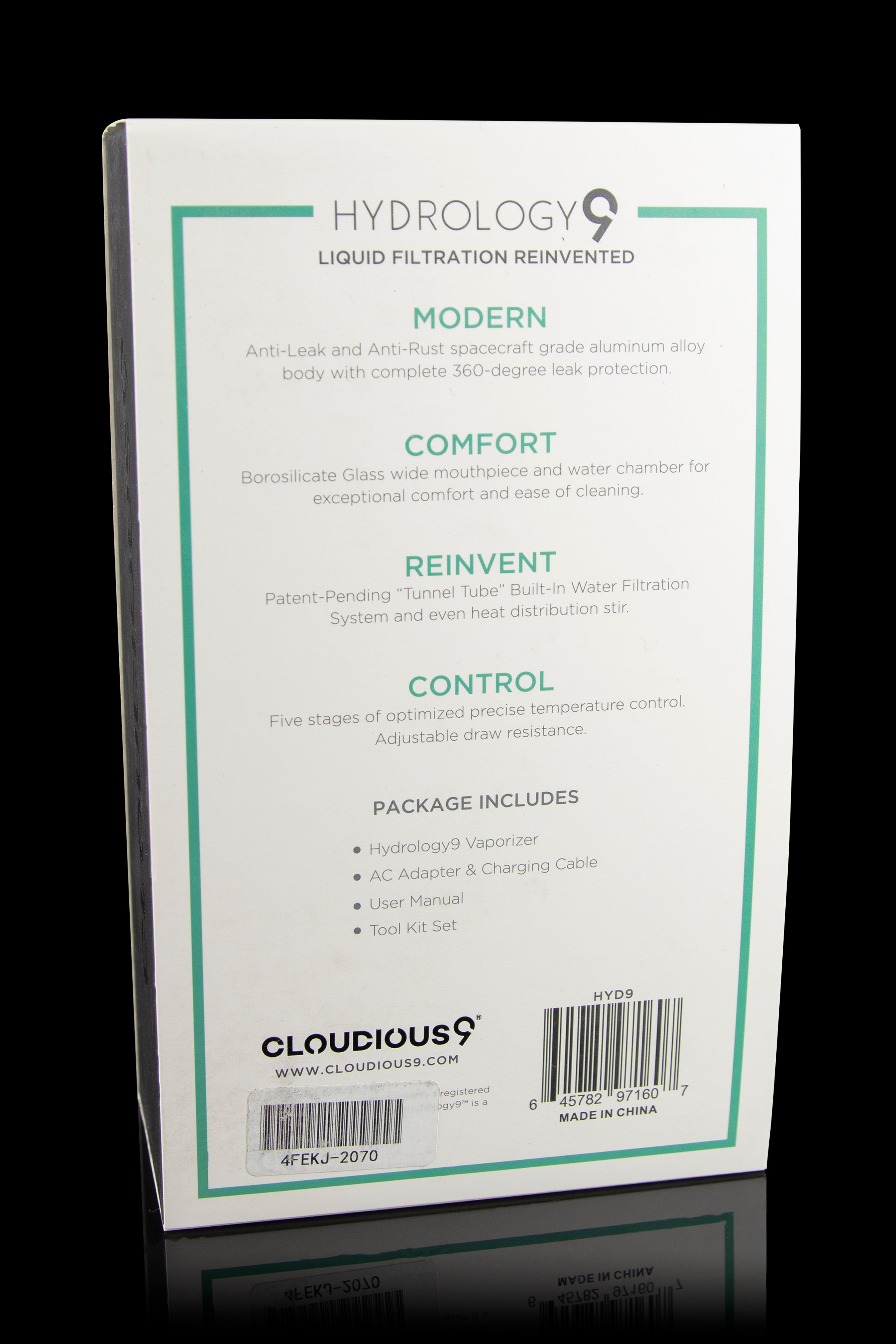 Cloudious 9 Hydrology9: Revolutionary Liquid Filtration Dry Herb Vaporizer