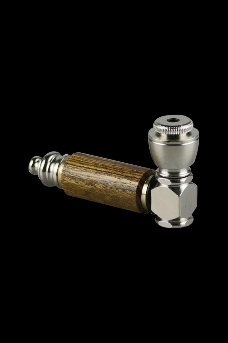Exquisite Exotic Wood & Stainless Steel Hand Pipe