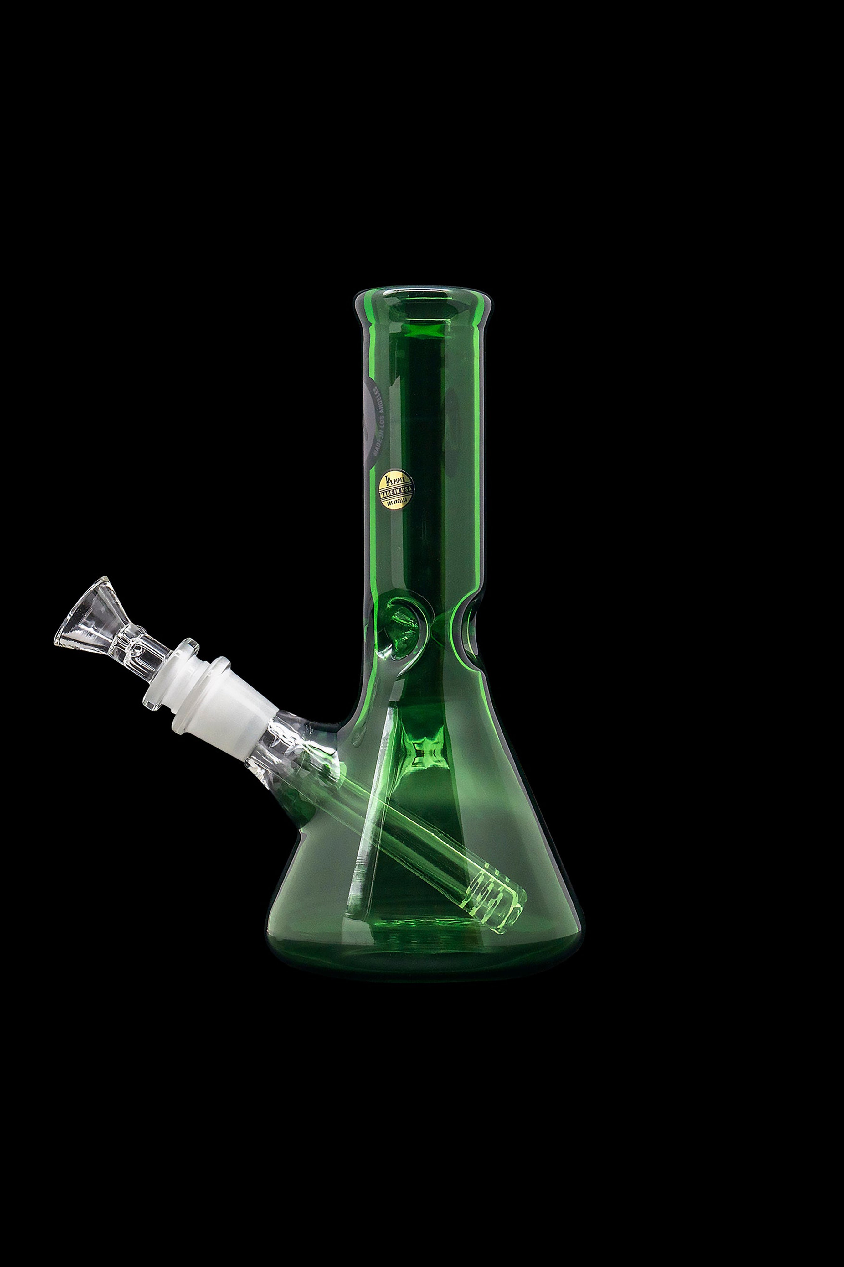 LA Pipes Green Emerald Beaker - Stunning Waterpipe for Smokers