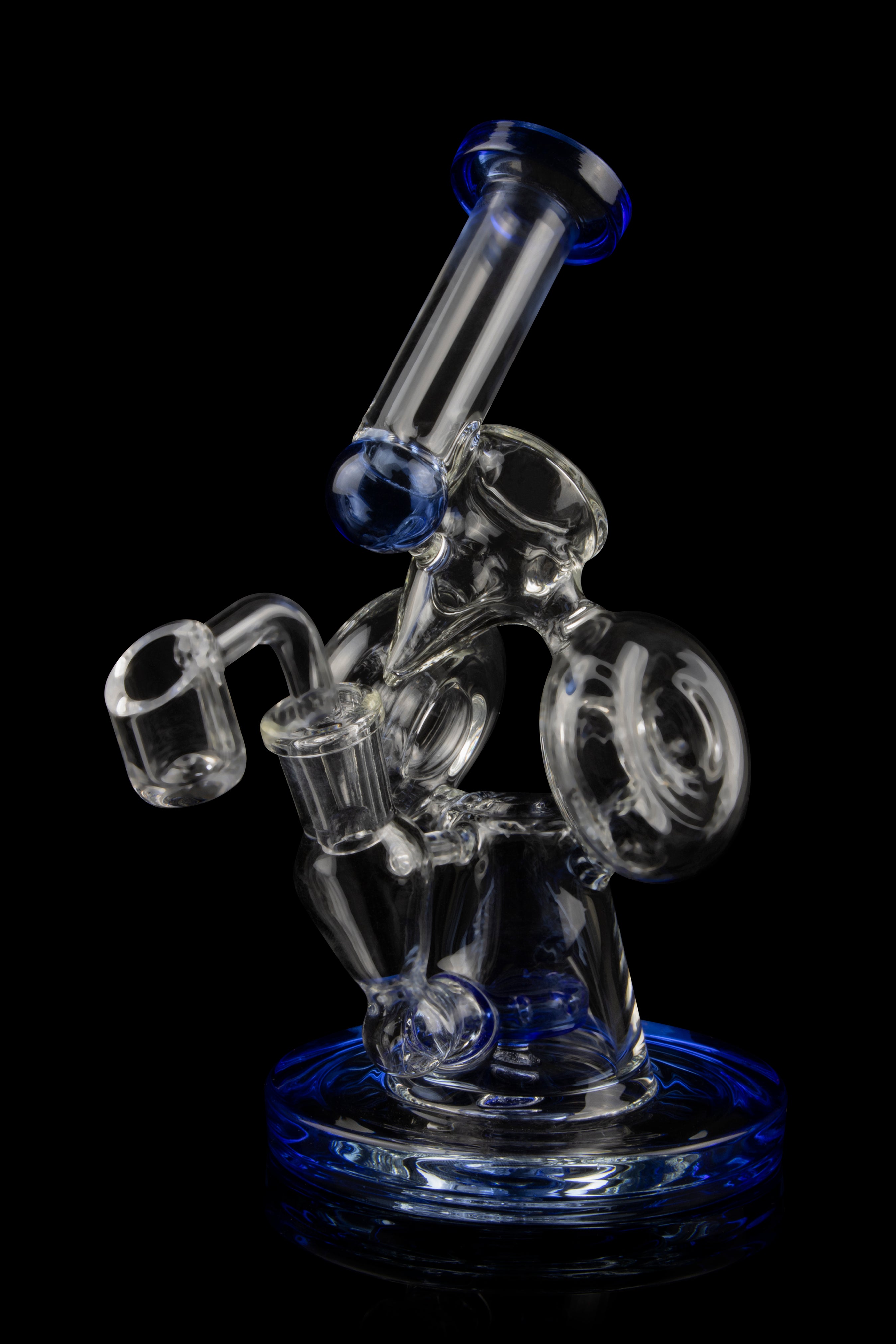 Valiant Hourglass Base Bent Neck Water Pipe - Stylish Smoking Companion