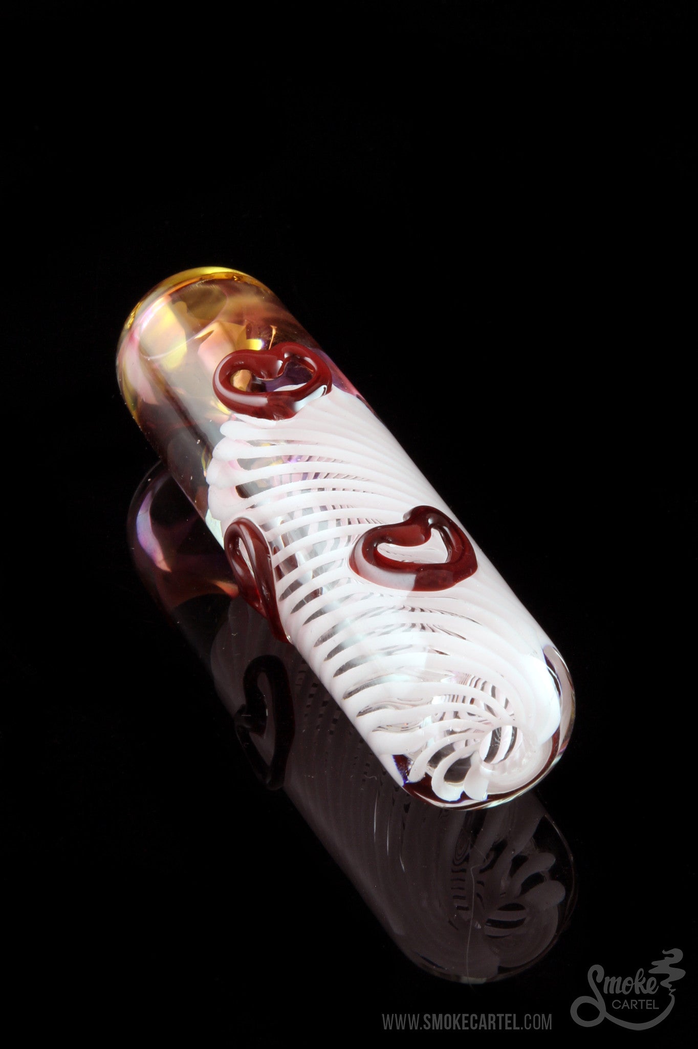 Enchanting Heavy Fumed Hearts Chillum Pipe