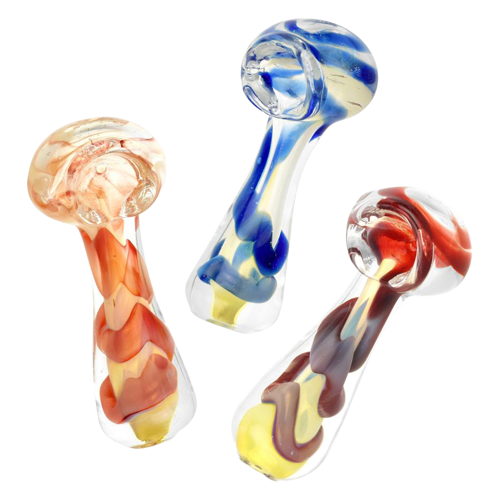 Stunning Fumed Jumbo Swirl Spoon Pipe
