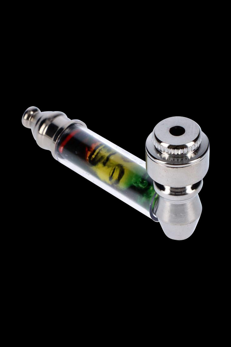 Indestructible Rasta-Themed Metal Hand Pipe