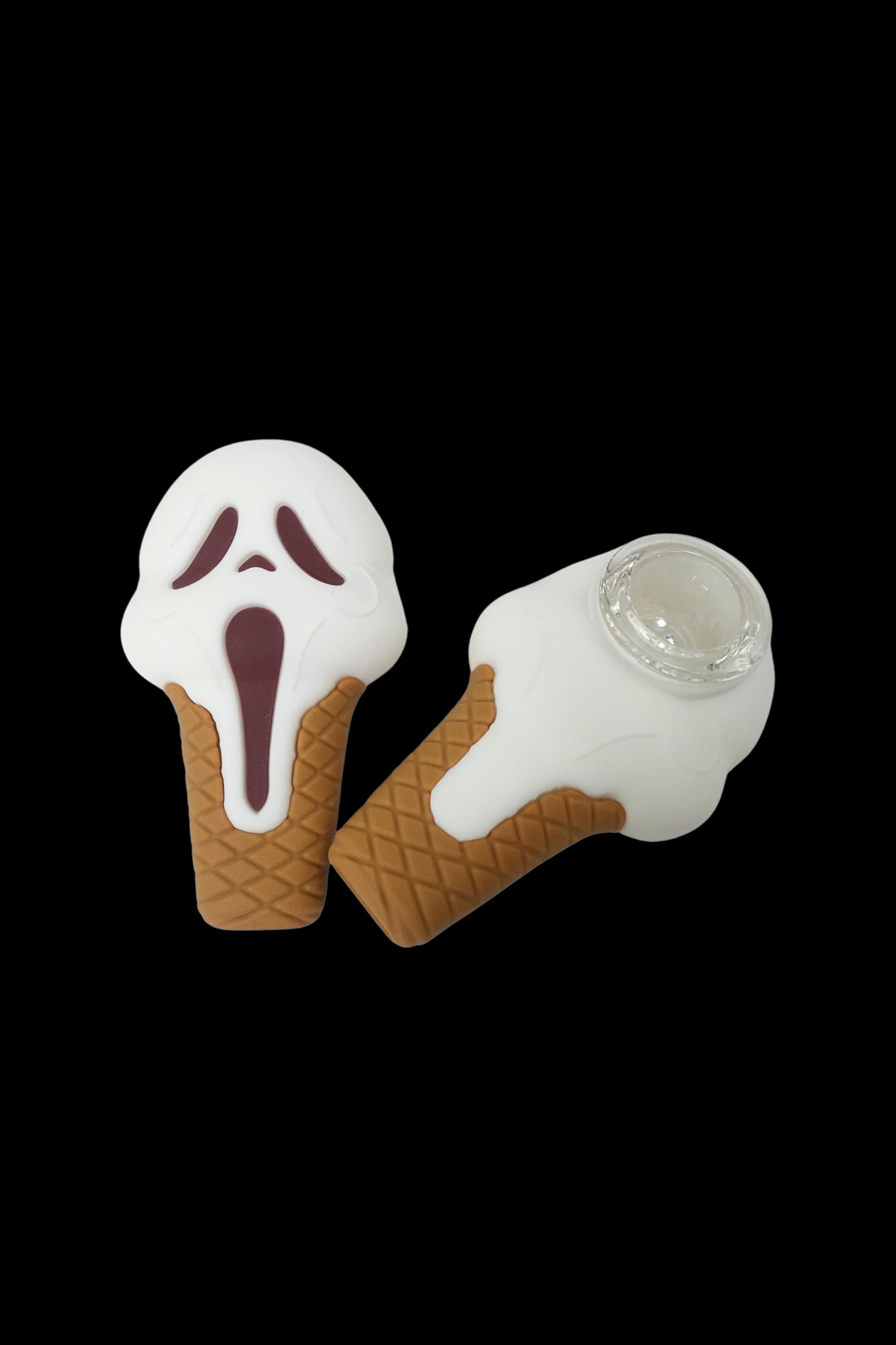 Cloud 8 Ghost Face Ice Cream Silicone Hand Pipe - The Ultimate Fun Smoking Accessory