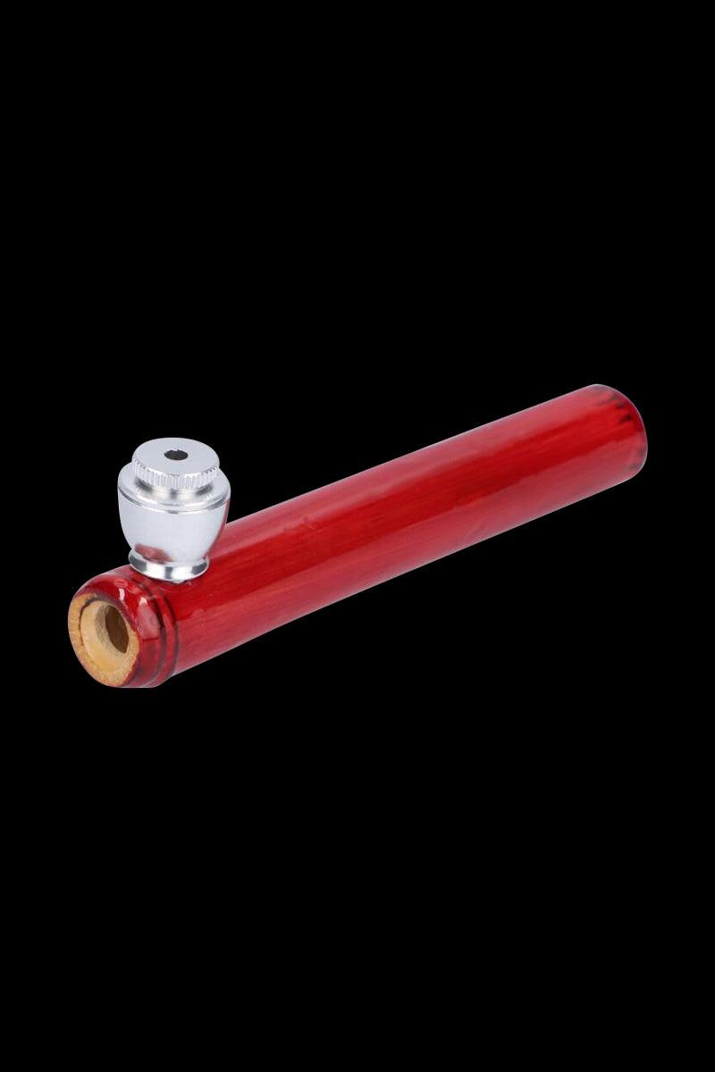 Elegant Bamboo Steamroller Pipe with Capped Herb Bowl