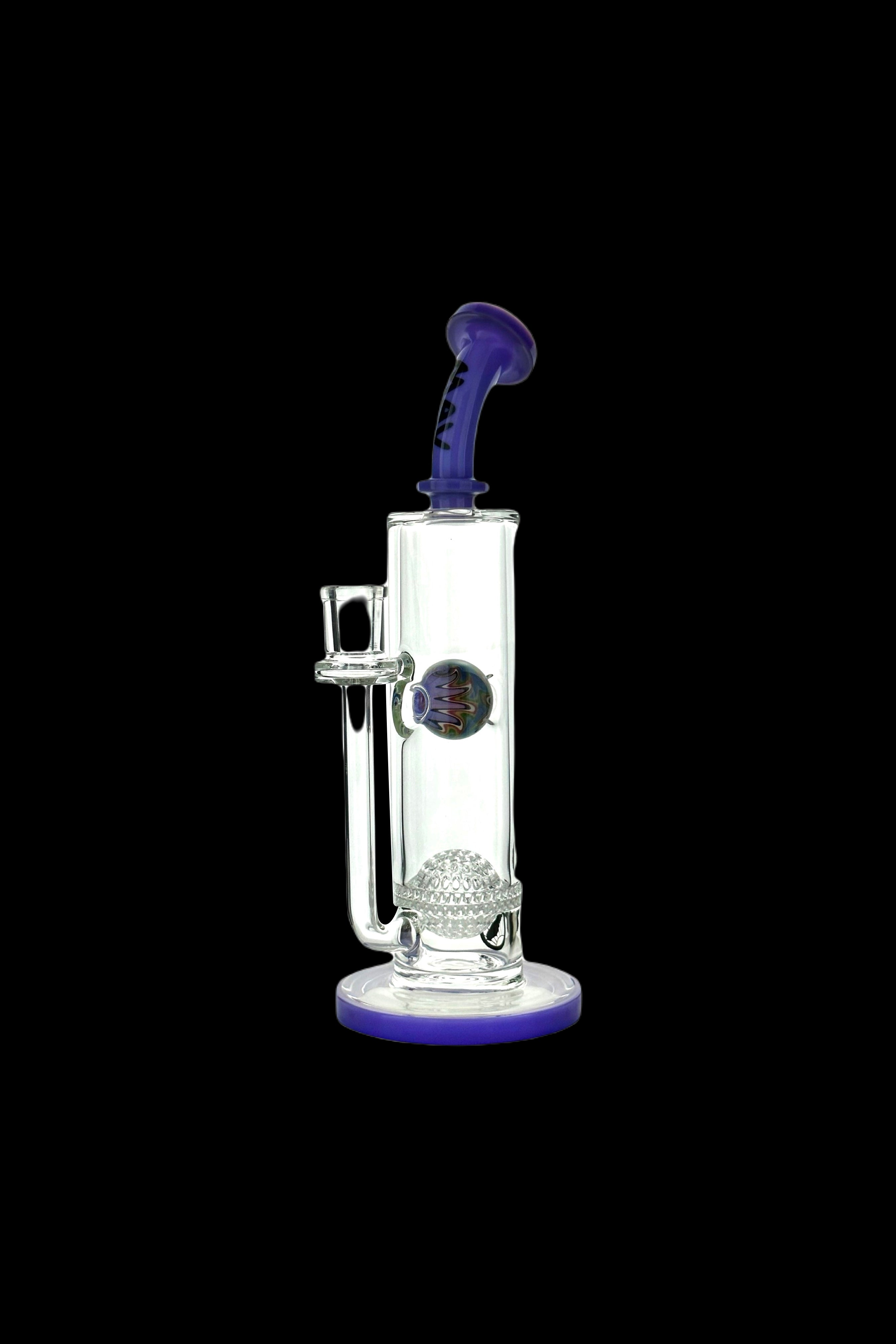 MAV Glass Eureka Honeyball Bent Neck Water Pipe - The Ultimate Smoking Experience