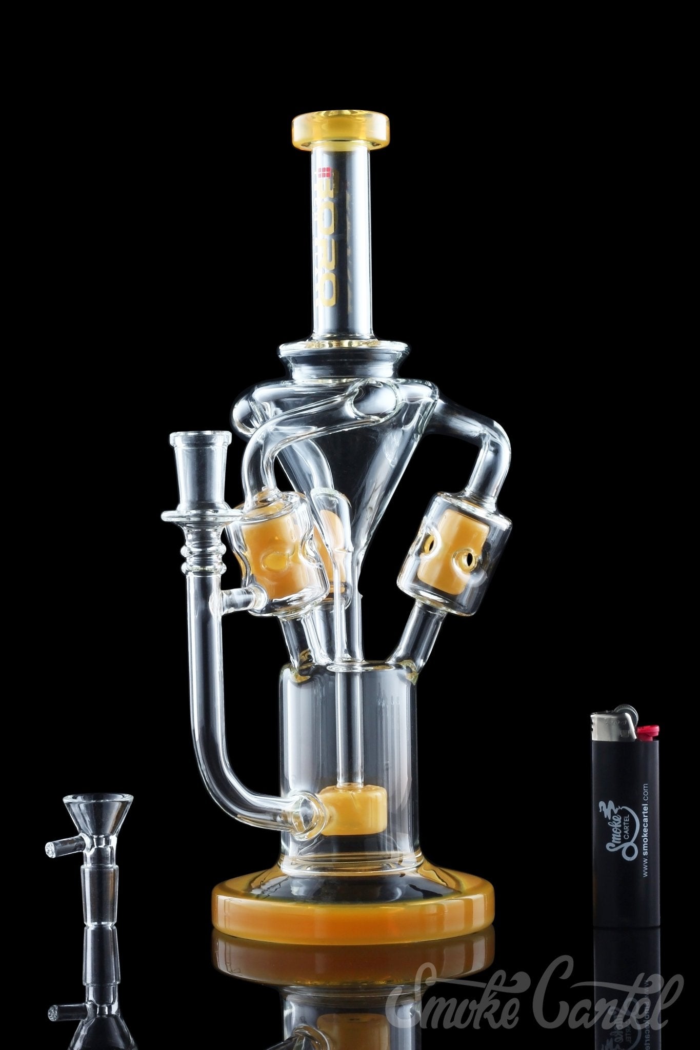 BoroTech Glass Lofn Triple Suspended Swiss Recycler - Elevate Your Smoking Experience
