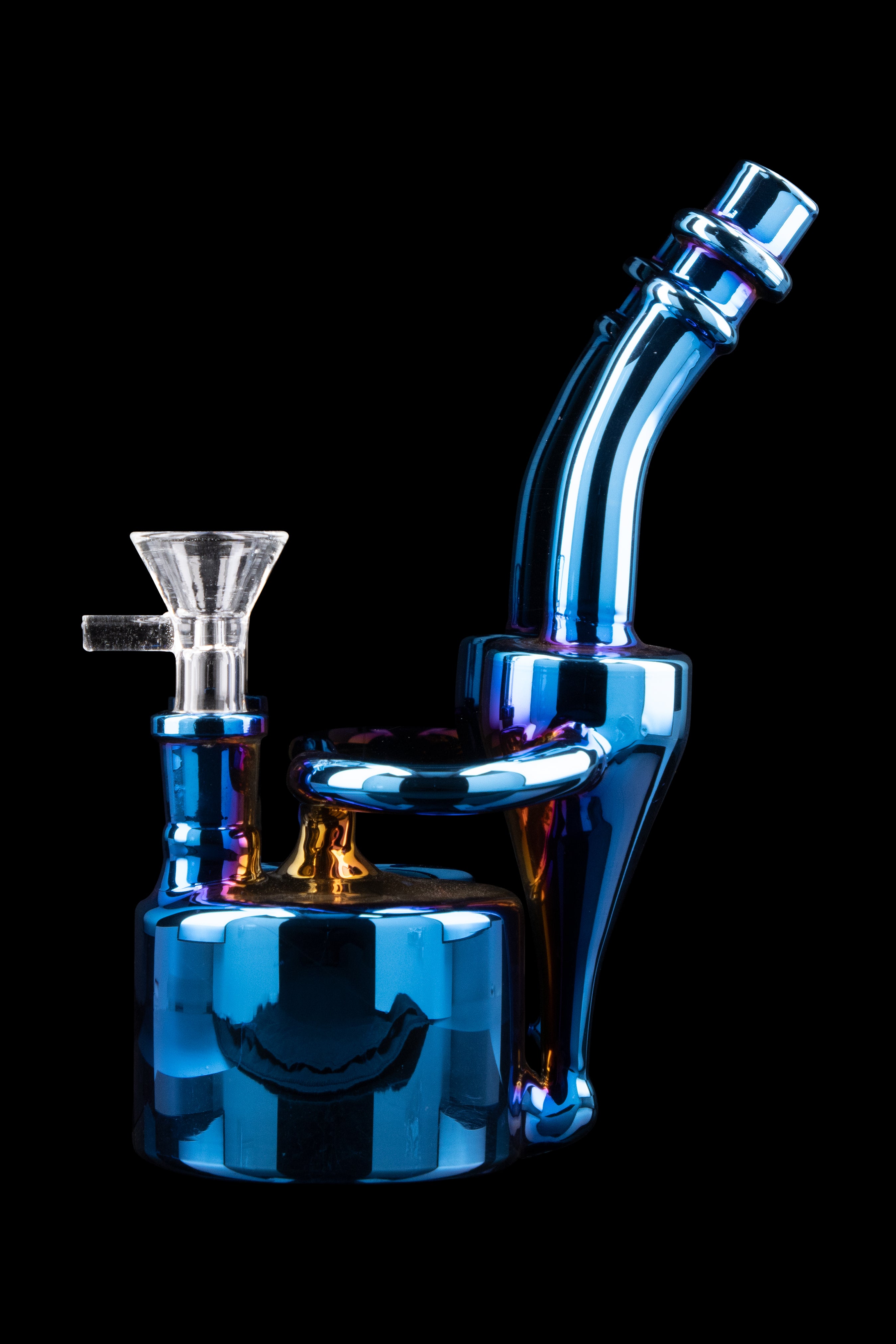 Electro-Plated Puck Recycler Bong: The Ultimate Mini Party Bong