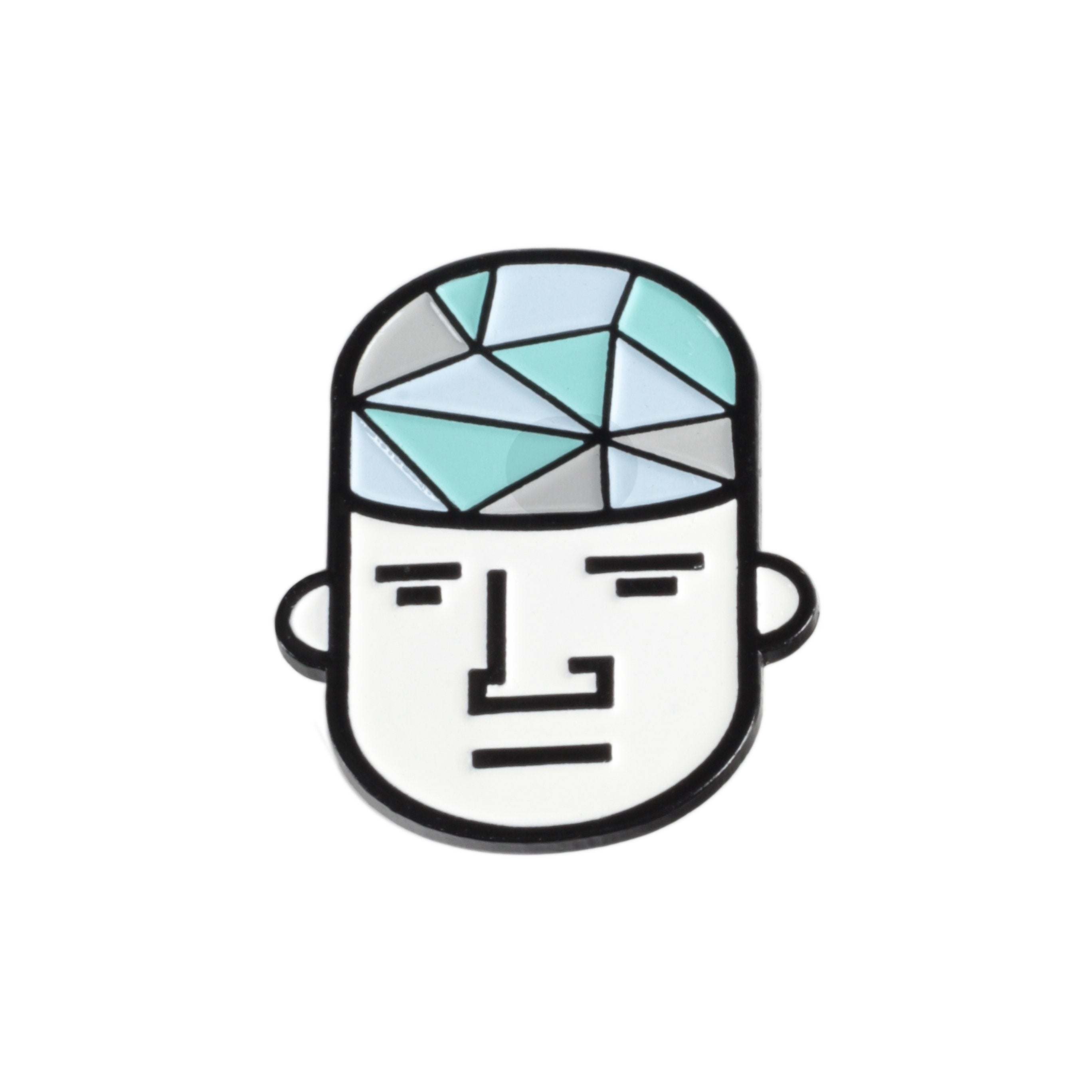 Stylish Glass Guy Enamel Hat Pin