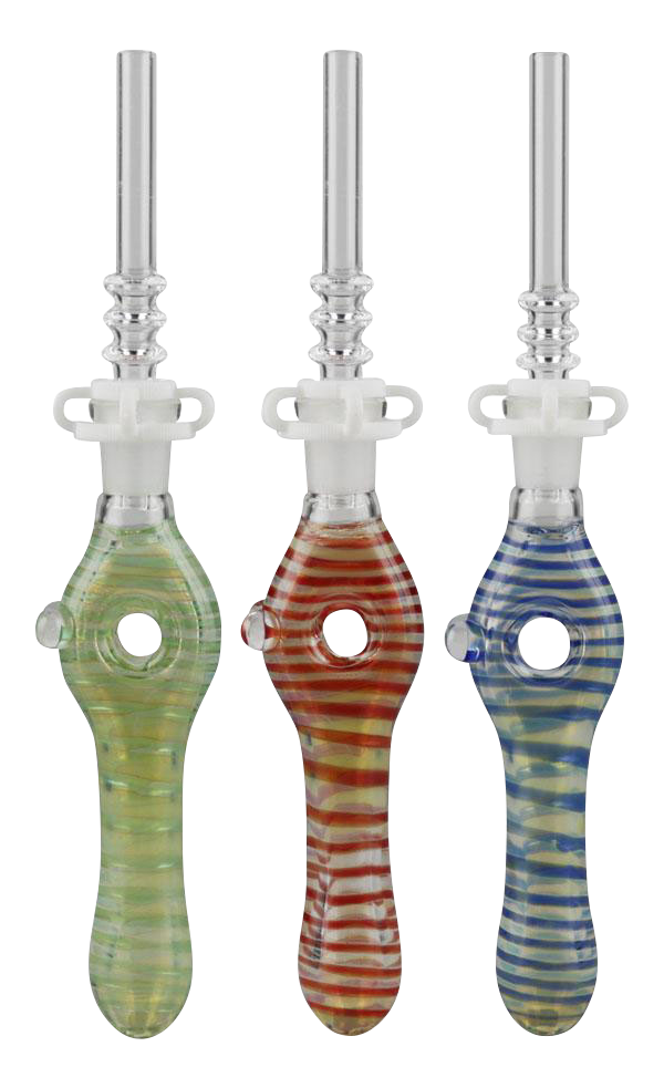 Vibrant Glass Donut Dab Straw Nectar Collector