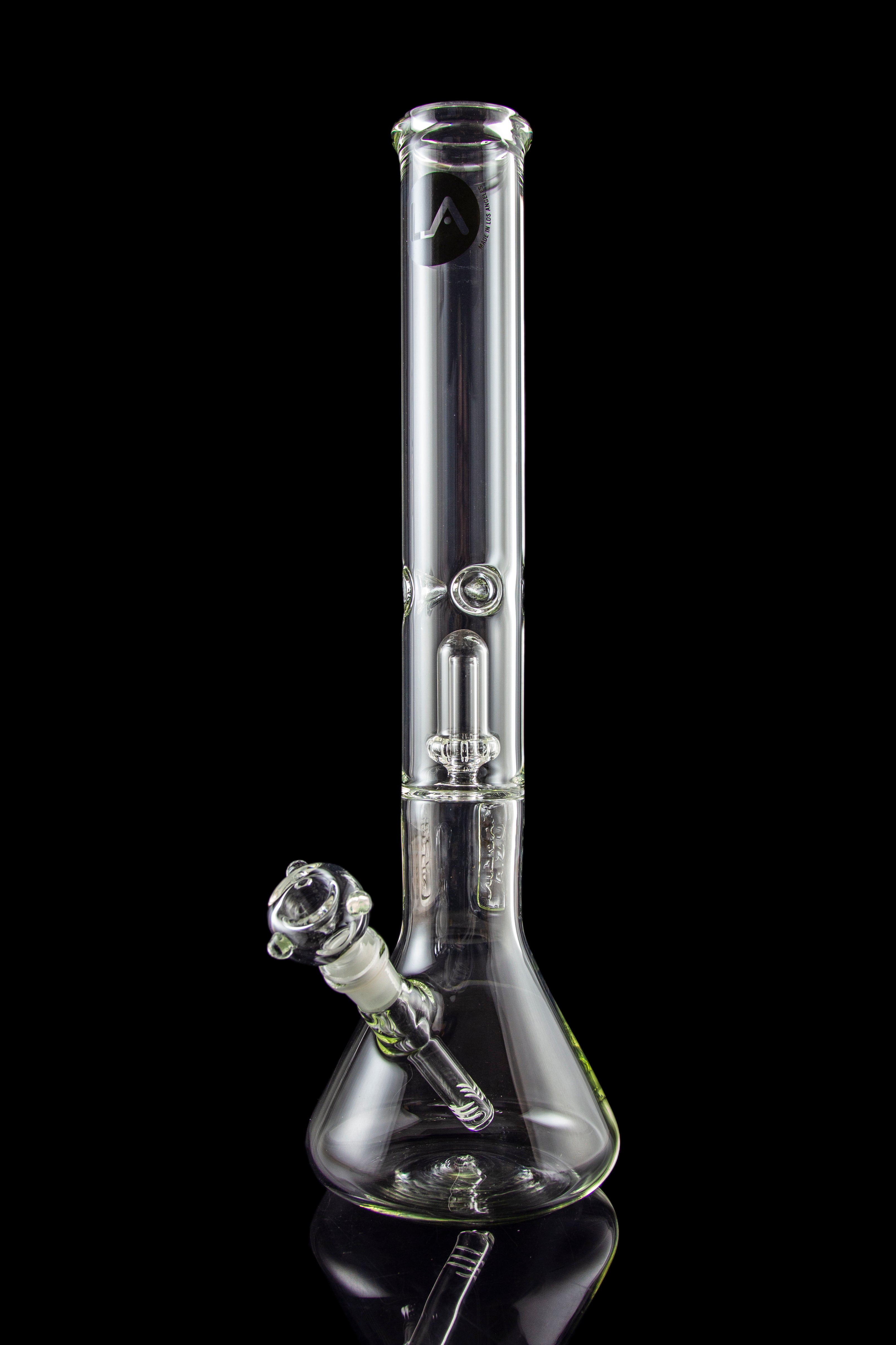 LA Pipes 5mm Thick Beaker Water Pipe with Showerhead Perc - Enjoy Super Smooth Hits!