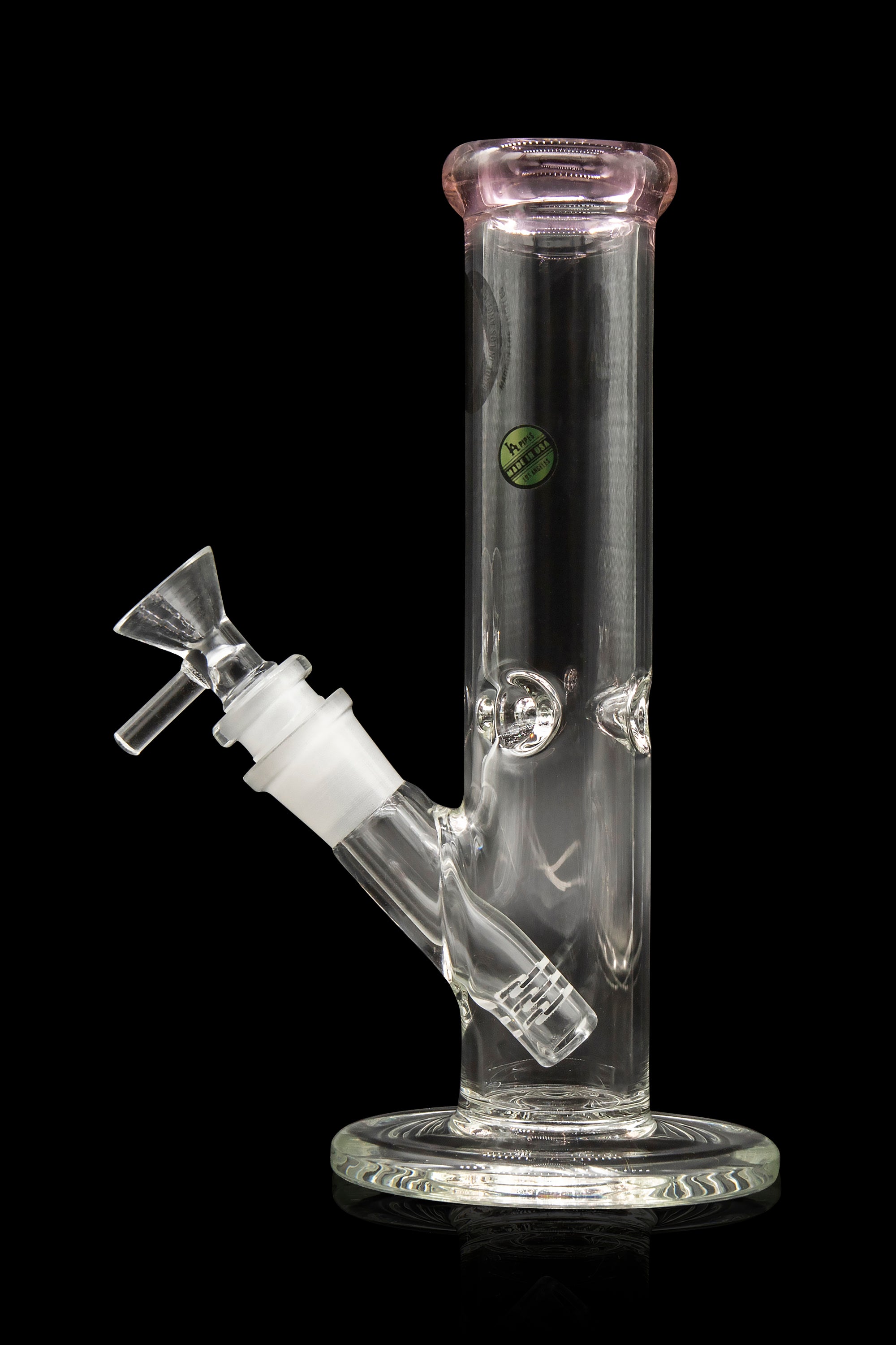 LA Pipes Borosilicate Glass Straight Tube Bong - A Timeless Classic