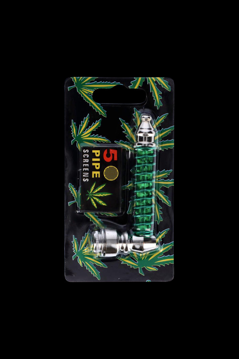 Indestructible Colored Spiral Metal Hand Pipe