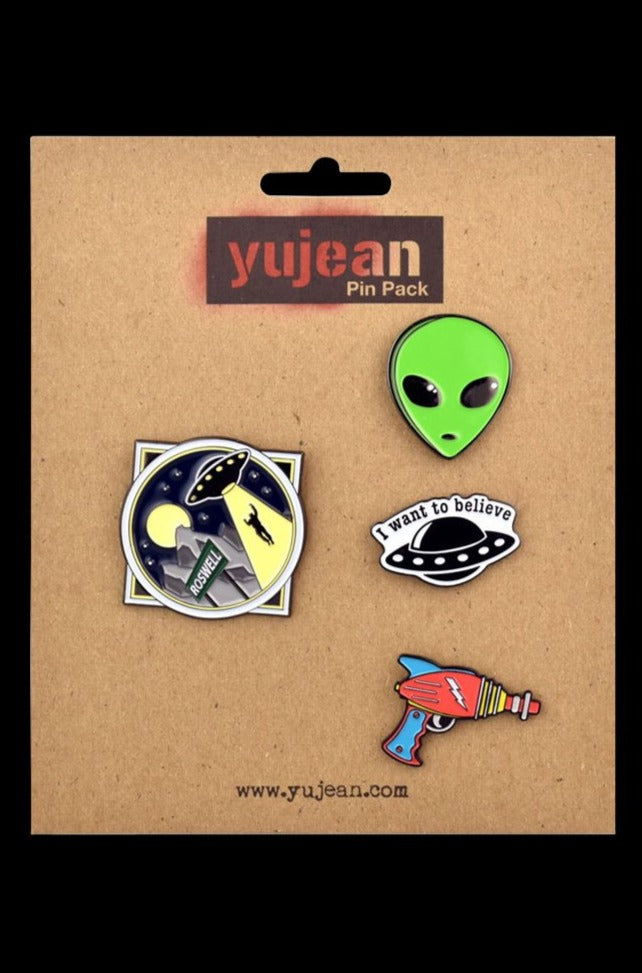 Epic Alien Supporter Jumbo Enamel Lapel Pin Pack
