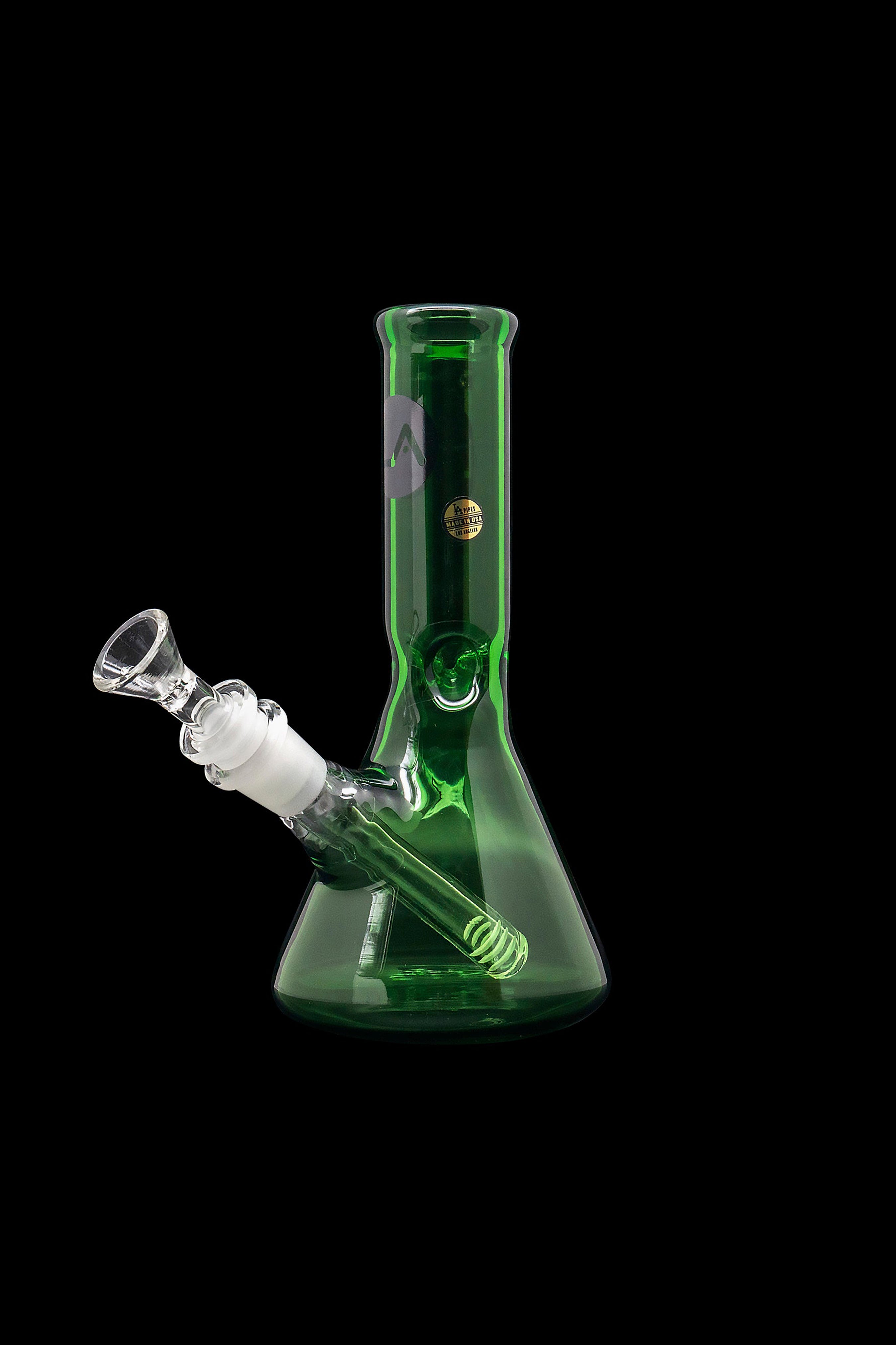 LA Pipes Green Emerald Beaker - Stunning Waterpipe for Smokers