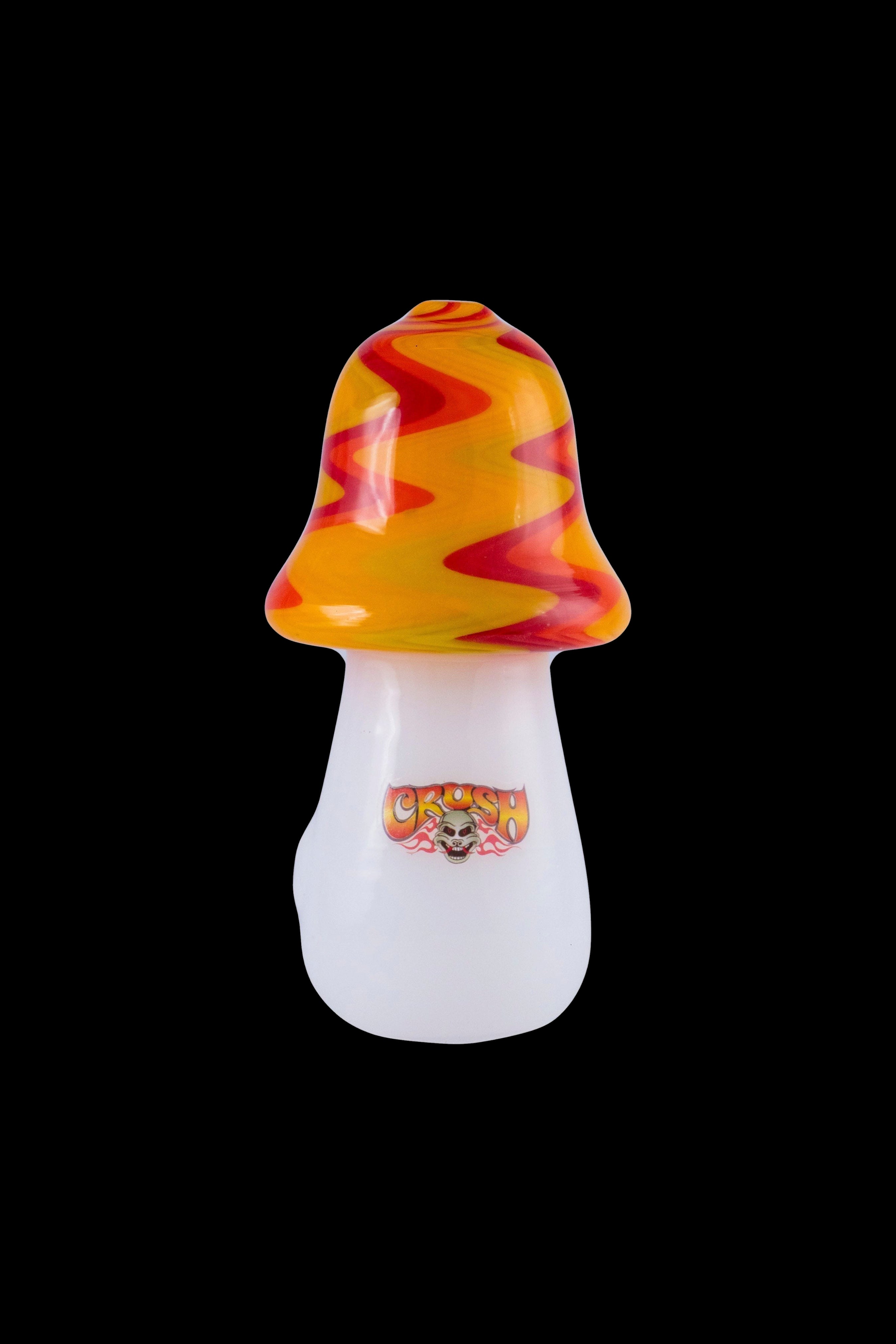 Crush Headdy Topper: Colorful Dragon Badge Mushroom Hand Pipe - Stand Out Now!
