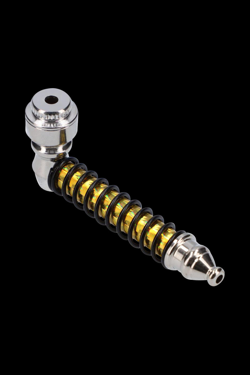 Indestructible Colored Spiral Metal Hand Pipe